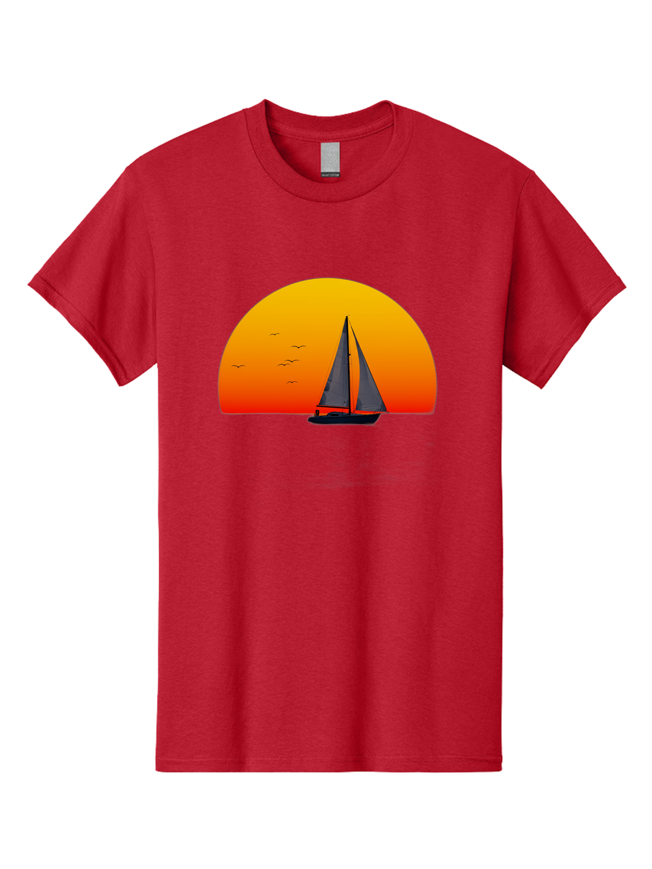 Sailboat-At-Sunset Men'S Graphic Tee, 100% Cotton, Comfortable Casual Summer Wear, Machine Washable, Vintage Camera, Old Camera, Antique Camera, Black Camera, Classic Photography, Photography Equipment, Nostalgic Device, Film Camera, Bah055