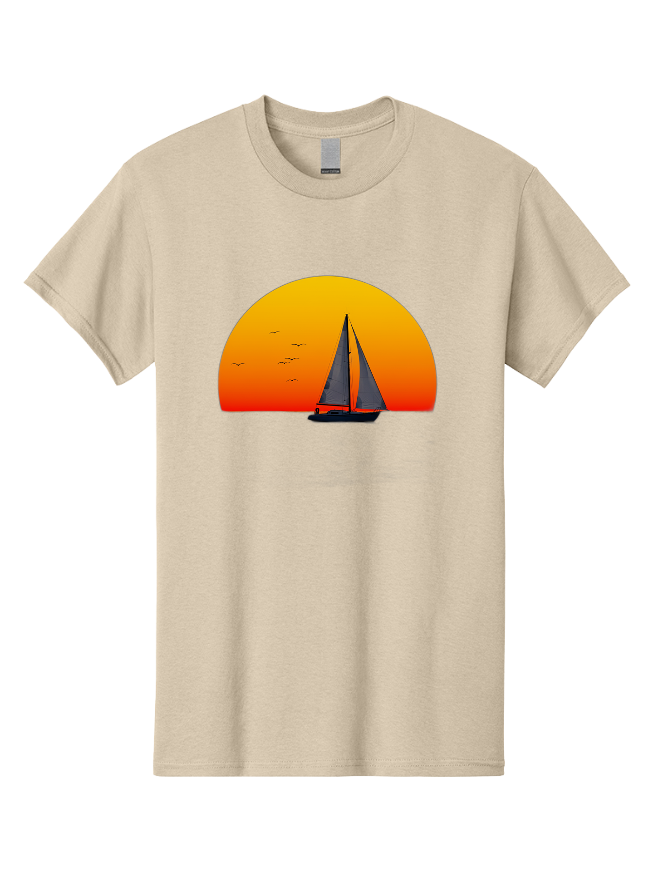 Sailboat-At-Sunset Men'S Graphic Tee, 100% Cotton, Comfortable Casual Summer Wear, Machine Washable, Vintage Camera, Old Camera, Antique Camera, Black Camera, Classic Photography, Photography Equipment, Nostalgic Device, Film Camera, Bah055