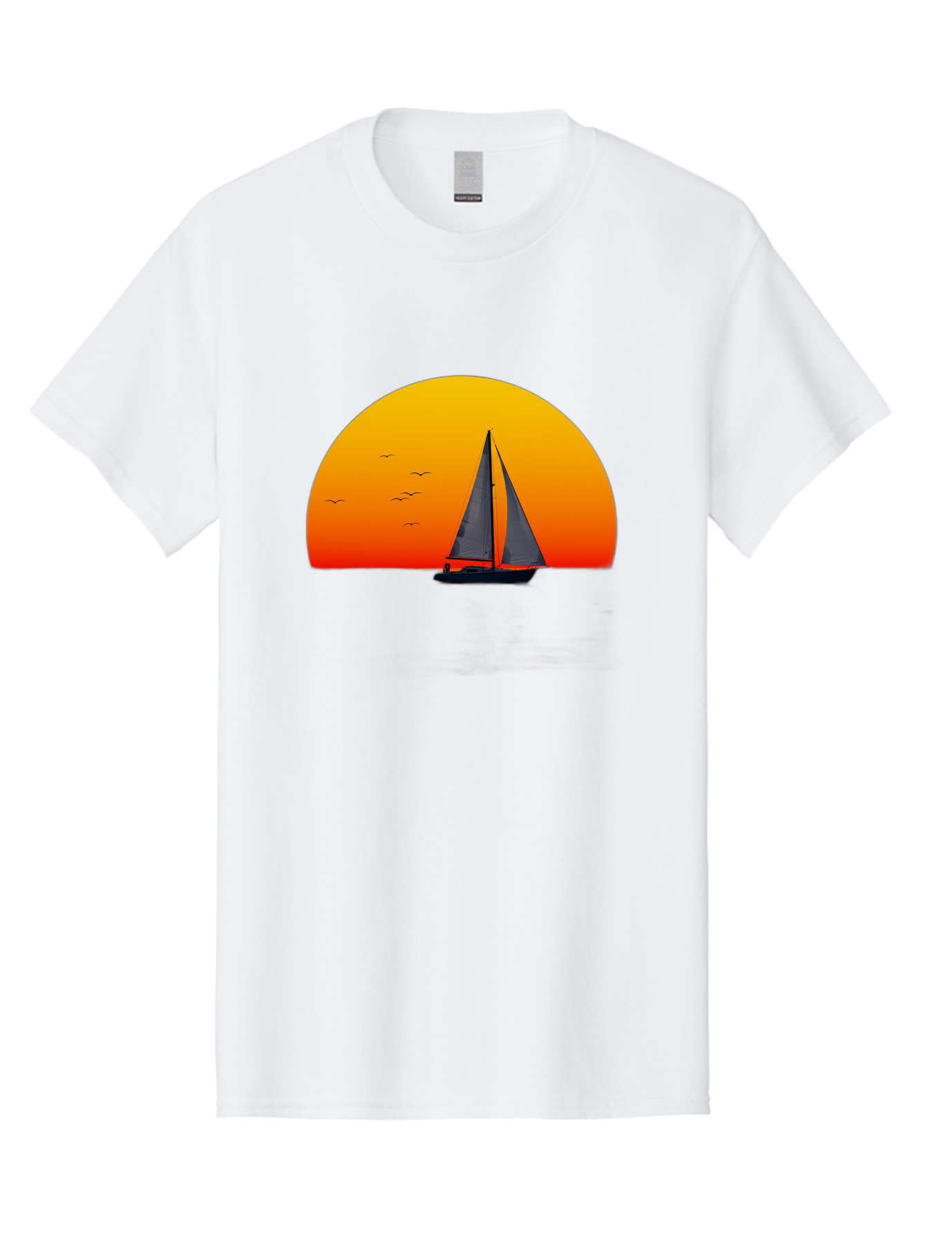 Sailboat-At-Sunset Men'S Graphic Tee, 100% Cotton, Comfortable Casual Summer Wear, Machine Washable, Vintage Camera, Old Camera, Antique Camera, Black Camera, Classic Photography, Photography Equipment, Nostalgic Device, Film Camera, Bah055