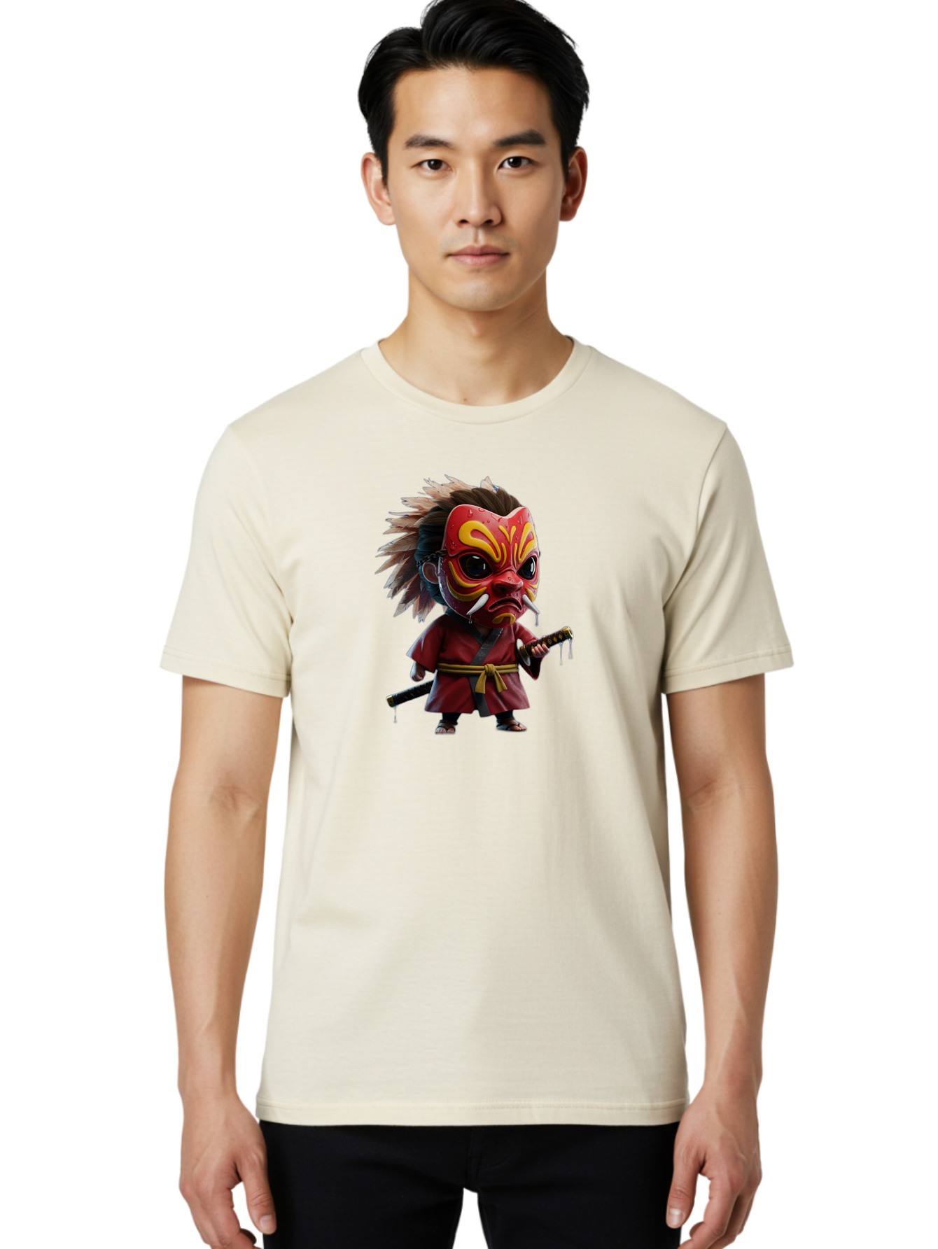 Samurai-Character Men'S Graphic Tee, 100% Cotton, Comfortable Casual Summer Wear, Machine Washable, Vintage Camera, Old Camera, Antique Camera, Black Camera, Classic Photography, Photography Equipment, Nostalgic Device, Film Camera, Camera Art Bah059