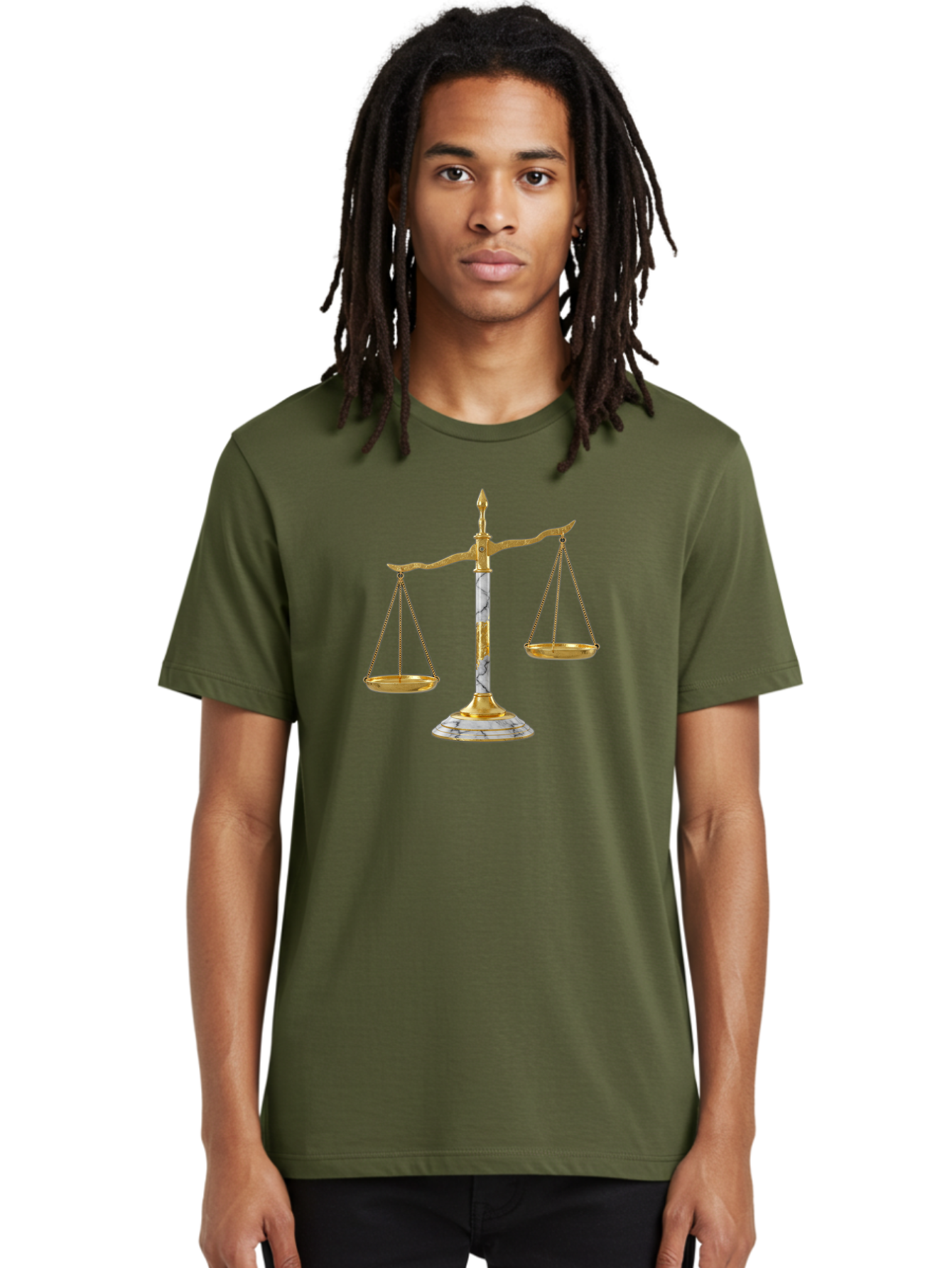 Scales-Of-Justice-2 Men'S Graphic Tee, 100% Cotton, Comfortable Casual Summer Wear, Machine Washable, Vintage Camera, Old Camera, Antique Camera, Black Camera, Classic Photography, Photography Equipment, Nostalgic Device, Film Camera, Bah071