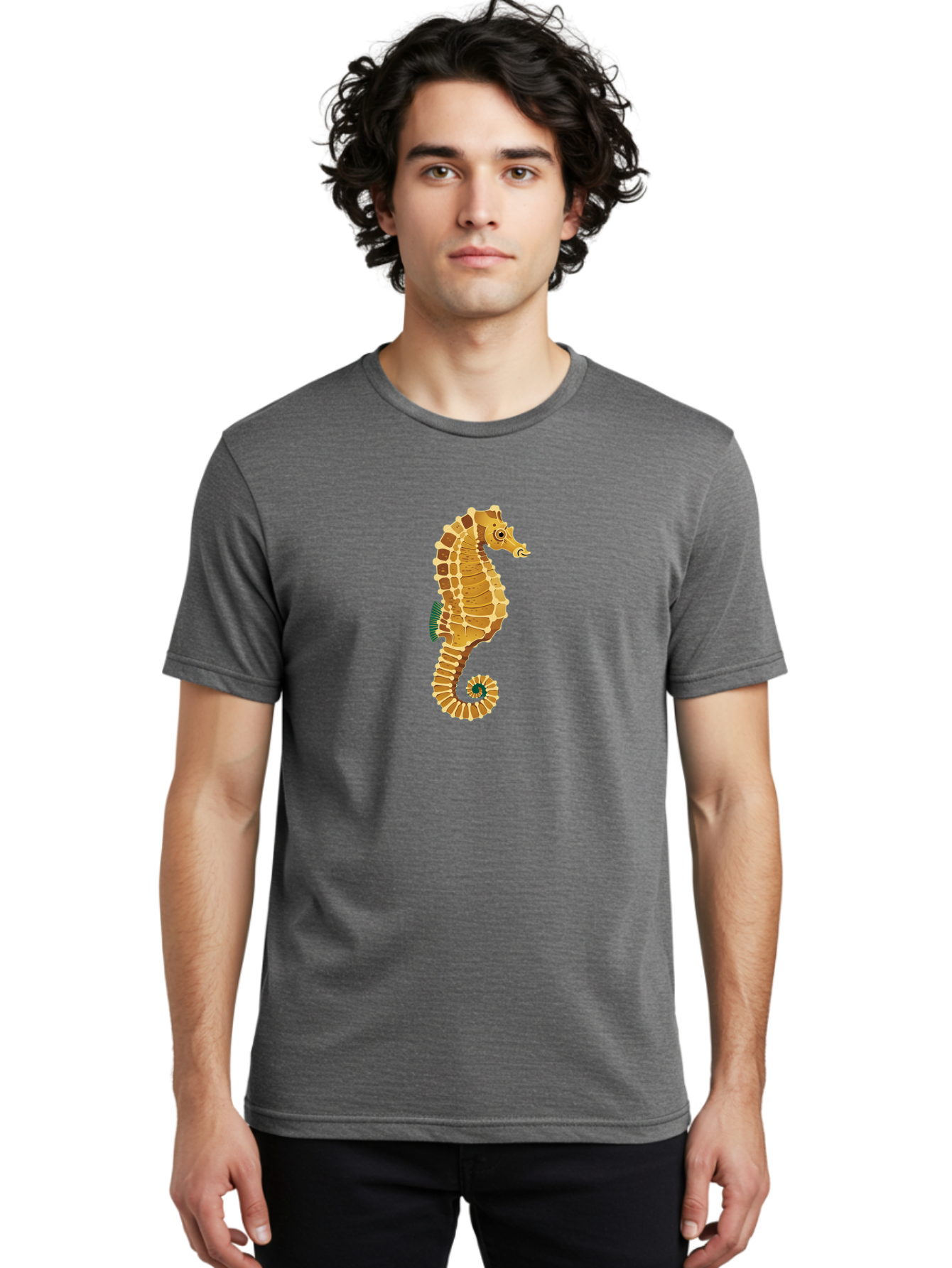 Seahorse Men'S Graphic Tee, 100% Cotton, Comfortable Casual Summer Wear, Machine Washable, Vintage Camera, Old Camera, Antique Camera, Black Camera, Classic Photography, Photography Equipment, Nostalgic Device, Film Camera, Camera Art Bah081