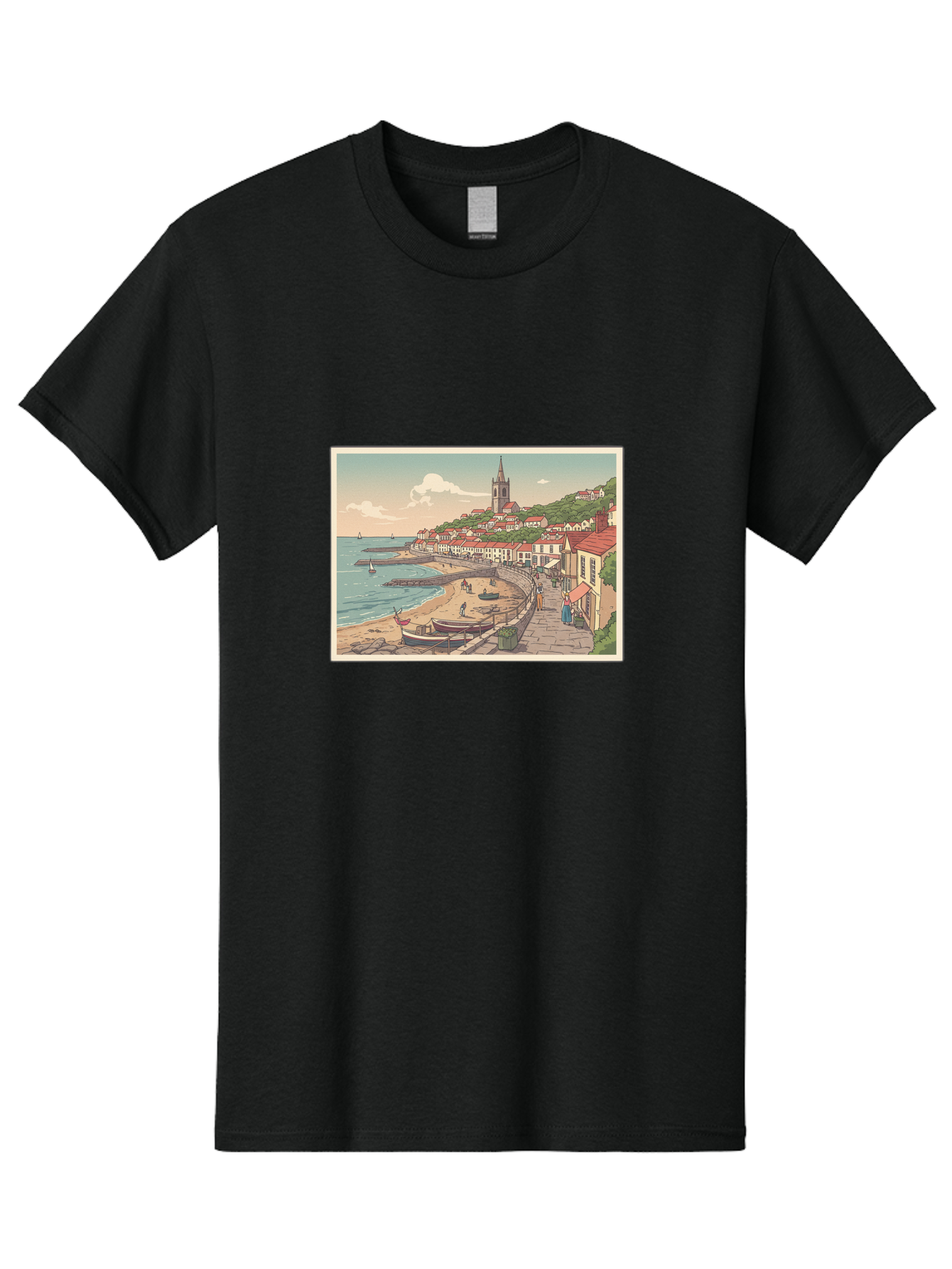 Seaside-Village Men'S Graphic Tee, 100% Cotton, Comfortable Casual Summer Wear, Machine Washable, Vintage Camera, Old Camera, Antique Camera, Black Camera, Classic Photography, Photography Equipment, Nostalgic Device, Film Camera, Camera Art Bah083