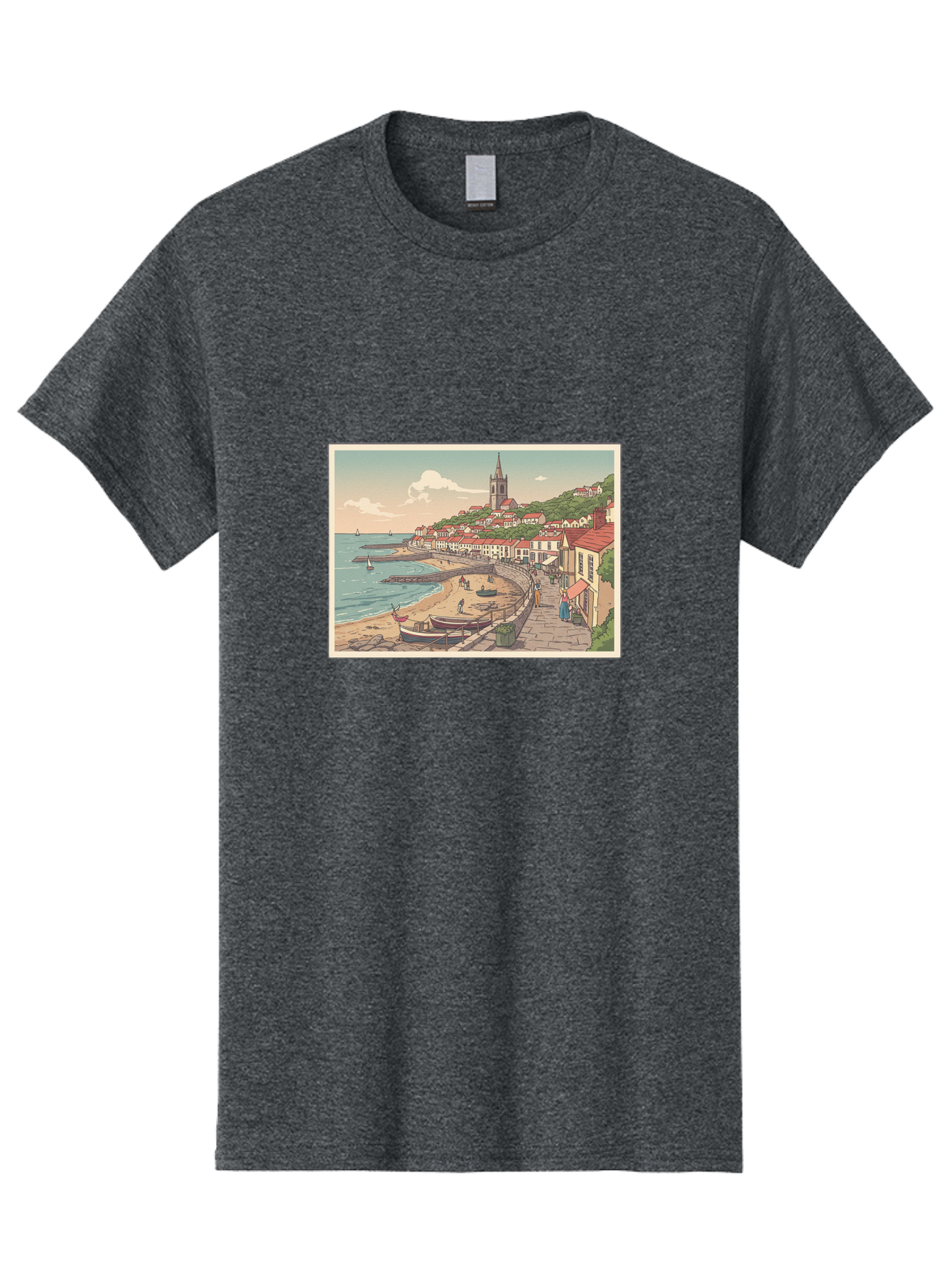 Seaside-Village Men'S Graphic Tee, 100% Cotton, Comfortable Casual Summer Wear, Machine Washable, Vintage Camera, Old Camera, Antique Camera, Black Camera, Classic Photography, Photography Equipment, Nostalgic Device, Film Camera, Camera Art Bah083