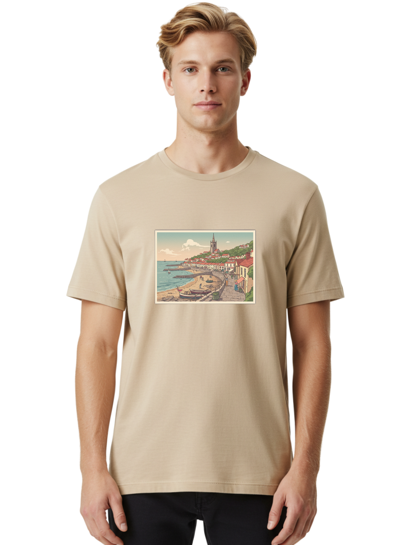 Seaside-Village Men'S Graphic Tee, 100% Cotton, Comfortable Casual Summer Wear, Machine Washable, Vintage Camera, Old Camera, Antique Camera, Black Camera, Classic Photography, Photography Equipment, Nostalgic Device, Film Camera, Camera Art Bah083