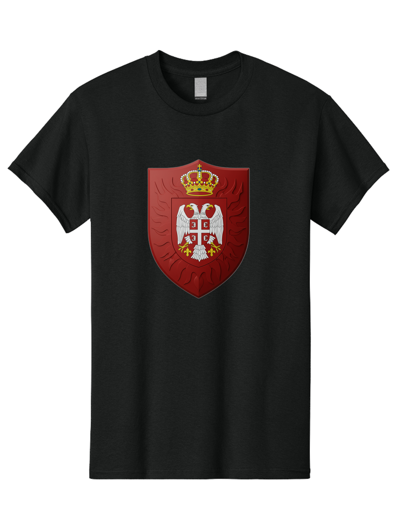Serbian-Coat-Of-Arms-1 Men'S Graphic Tee, 100% Cotton, Comfortable Casual Summer Wear, Machine Washable, Vintage Camera, Old Camera, Antique Camera, Black Camera, Classic Photography, Photography Equipment, Nostalgic Device, Film Camera, Bah085