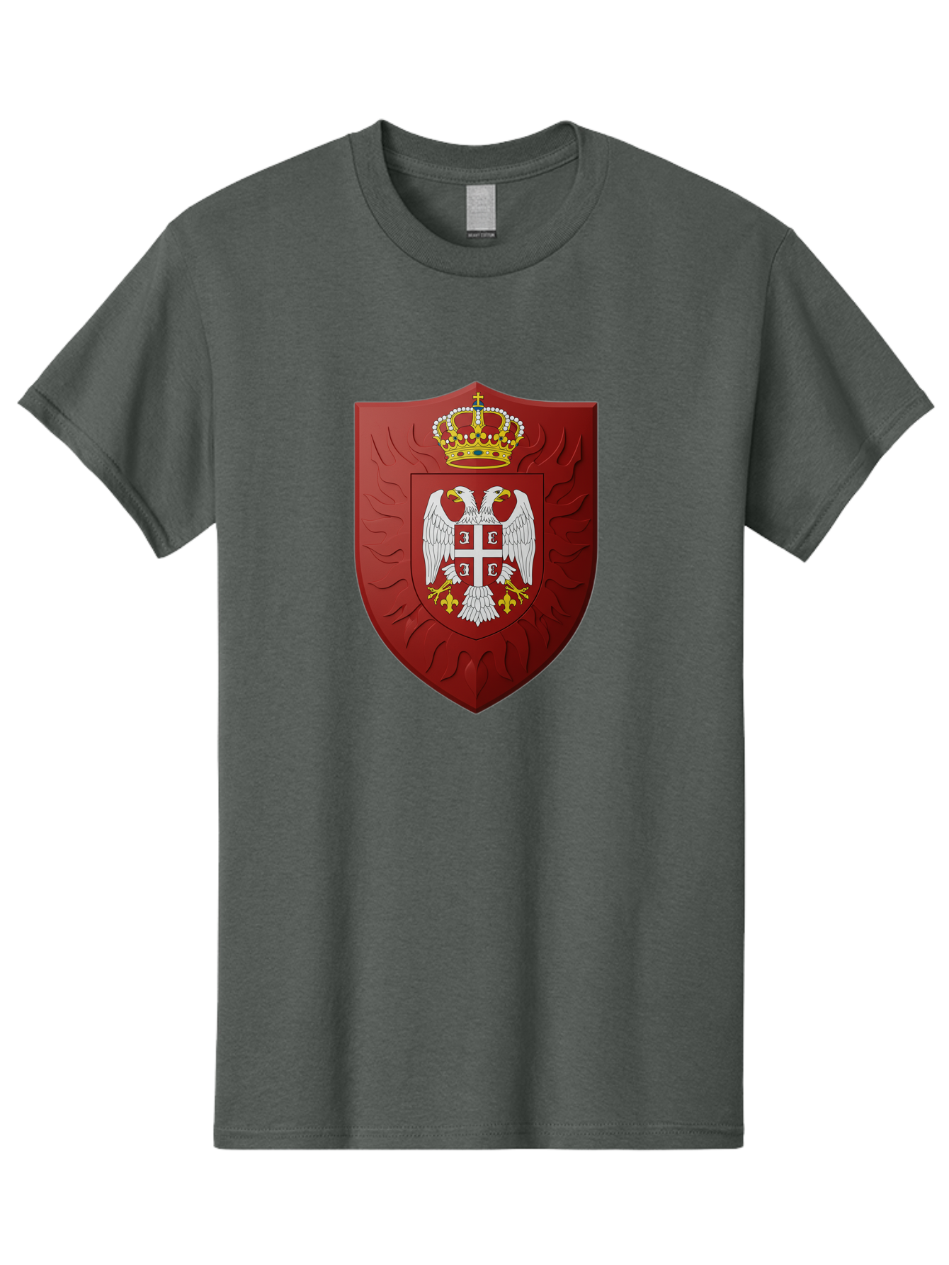 Serbian-Coat-Of-Arms-1 Men'S Graphic Tee, 100% Cotton, Comfortable Casual Summer Wear, Machine Washable, Vintage Camera, Old Camera, Antique Camera, Black Camera, Classic Photography, Photography Equipment, Nostalgic Device, Film Camera, Bah085