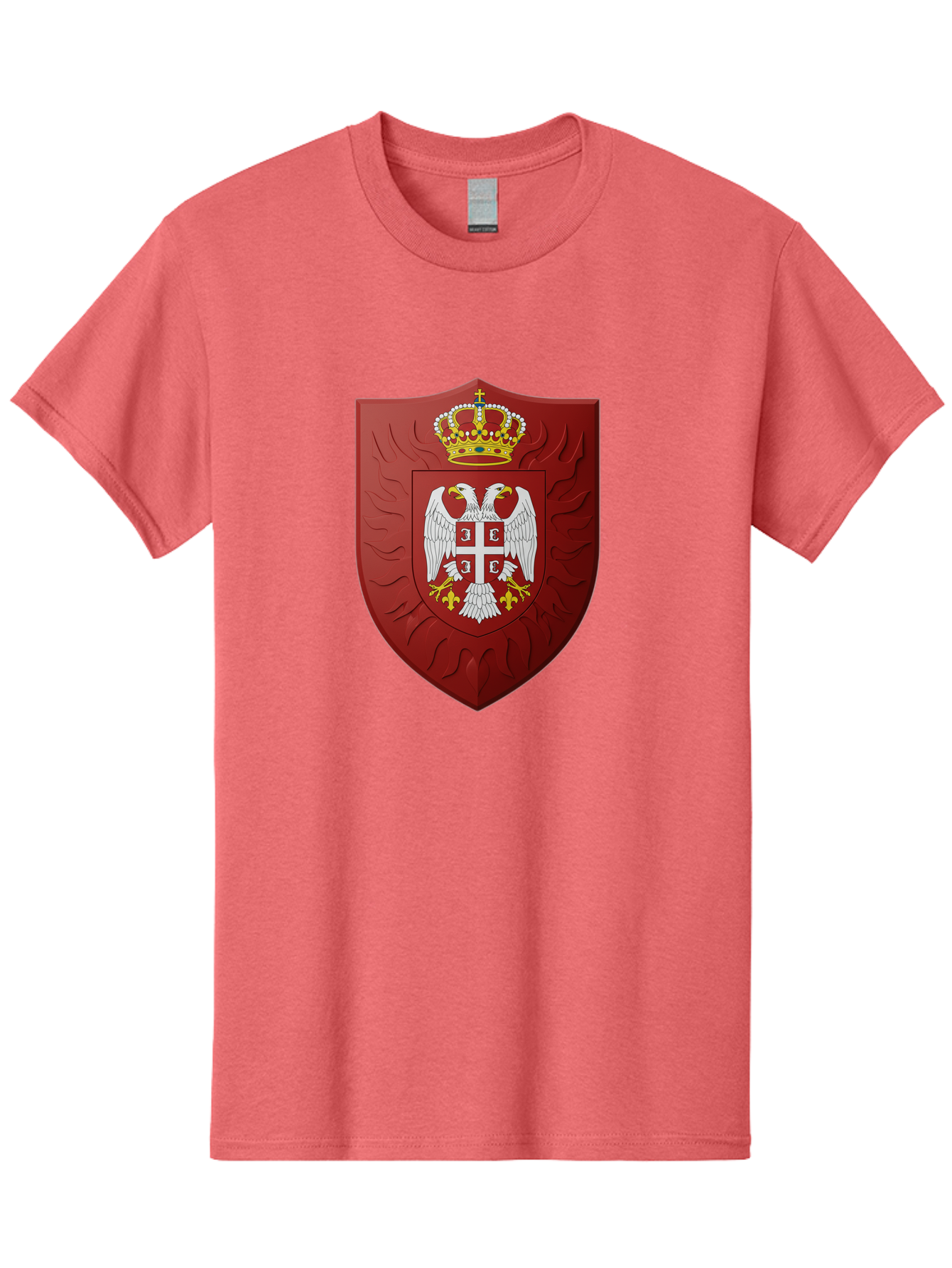 Serbian-Coat-Of-Arms-1 Men'S Graphic Tee, 100% Cotton, Comfortable Casual Summer Wear, Machine Washable, Vintage Camera, Old Camera, Antique Camera, Black Camera, Classic Photography, Photography Equipment, Nostalgic Device, Film Camera, Bah085