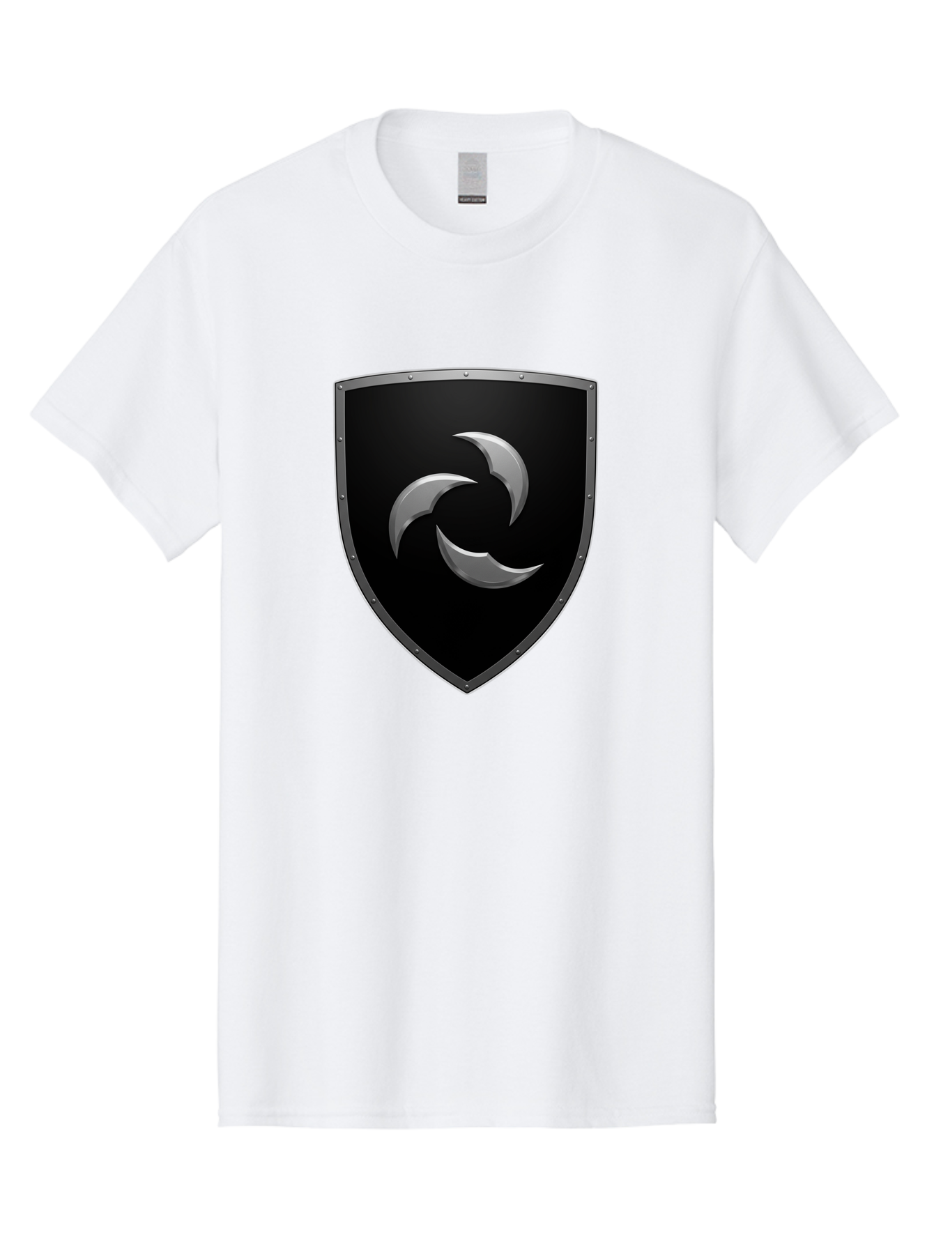 Shield-Logo Men'S Graphic Tee, 100% Cotton, Comfortable Casual Summer Wear, Machine Washable, Vintage Camera, Old Camera, Antique Camera, Black Camera, Classic Photography, Photography Equipment, Nostalgic Device, Film Camera, Camera Art Bah096