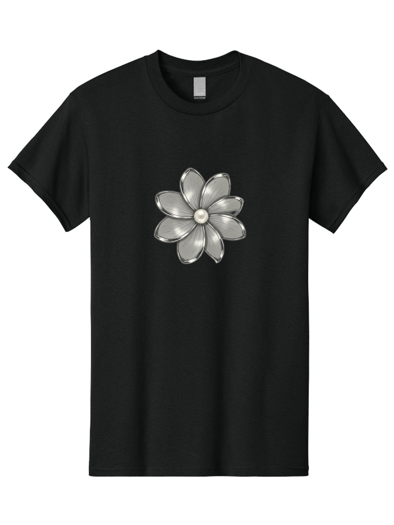 Silver-Flower Men'S Graphic Tee, 100% Cotton, Comfortable Casual Summer Wear, Machine Washable, Vintage Camera, Old Camera, Antique Camera, Black Camera, Classic Photography, Photography Equipment, Nostalgic Device, Film Camera, Camera Art Bah112
