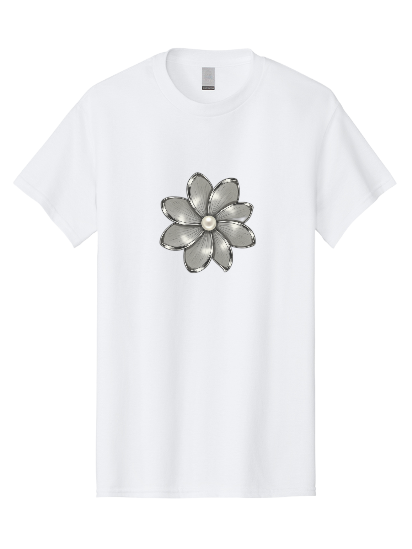 Silver-Flower Men'S Graphic Tee, 100% Cotton, Comfortable Casual Summer Wear, Machine Washable, Vintage Camera, Old Camera, Antique Camera, Black Camera, Classic Photography, Photography Equipment, Nostalgic Device, Film Camera, Camera Art Bah112