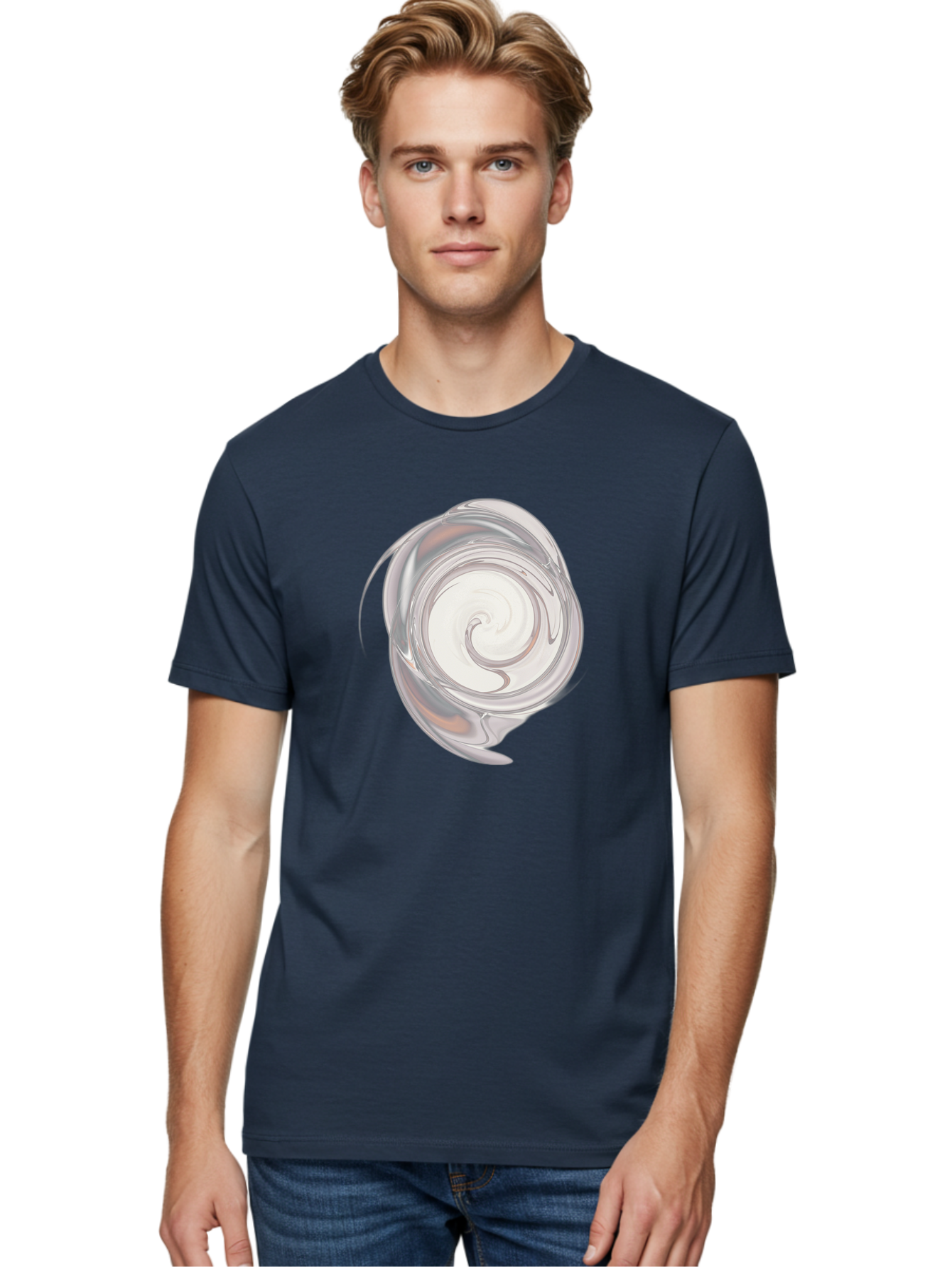 Silver-Swirl Men'S Graphic Tee, 100% Cotton, Comfortable Casual Summer Wear, Machine Washable, Vintage Camera, Old Camera, Antique Camera, Black Camera, Classic Photography, Photography Equipment, Nostalgic Device, Film Camera, Camera Art Bah119