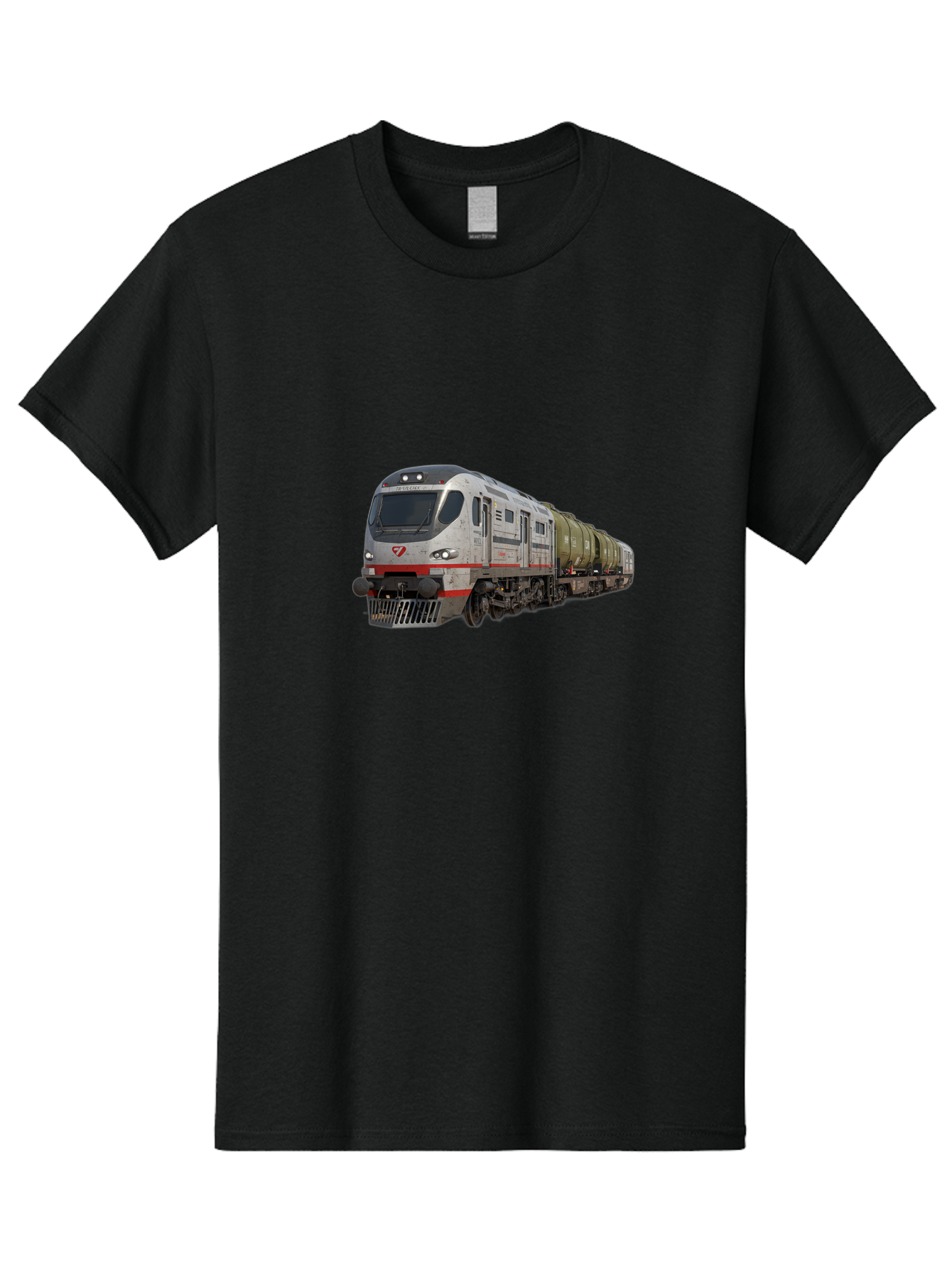 Silver-Train-With-Tank-Cars Men'S Graphic Tee, 100% Cotton, Comfortable Casual Summer Wear, Machine Washable, Vintage Camera, Old Camera, Antique Camera, Black Camera, Classic Photography, Photography Equipment, Nostalgic Device, Film Camera, Bah120