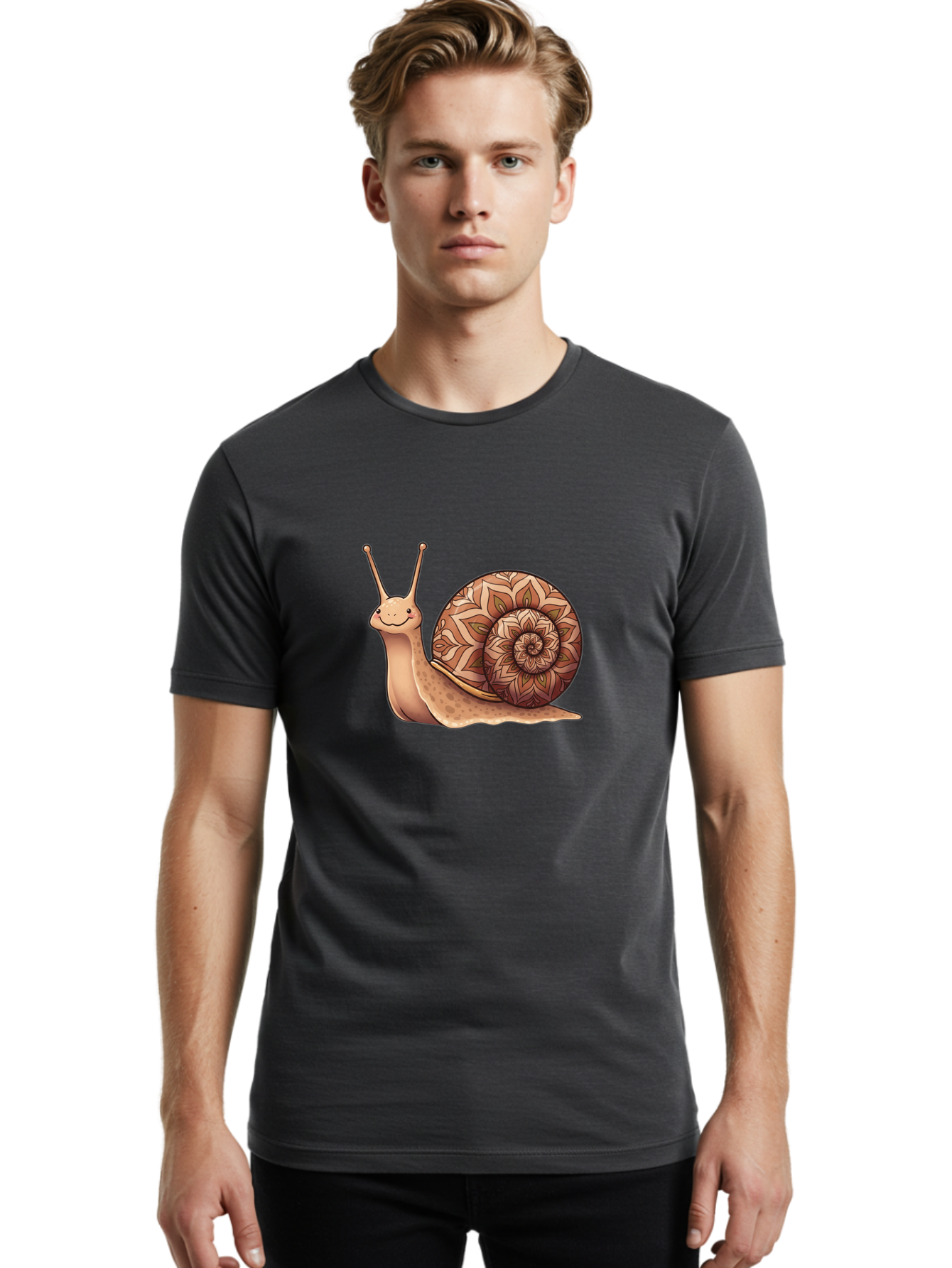 Snail-1 Men'S Graphic Tee, 100% Cotton, Comfortable Casual Summer Wear, Machine Washable, Vintage Camera, Old Camera, Antique Camera, Black Camera, Classic Photography, Photography Equipment, Nostalgic Device, Film Camera, Camera Art Bah131