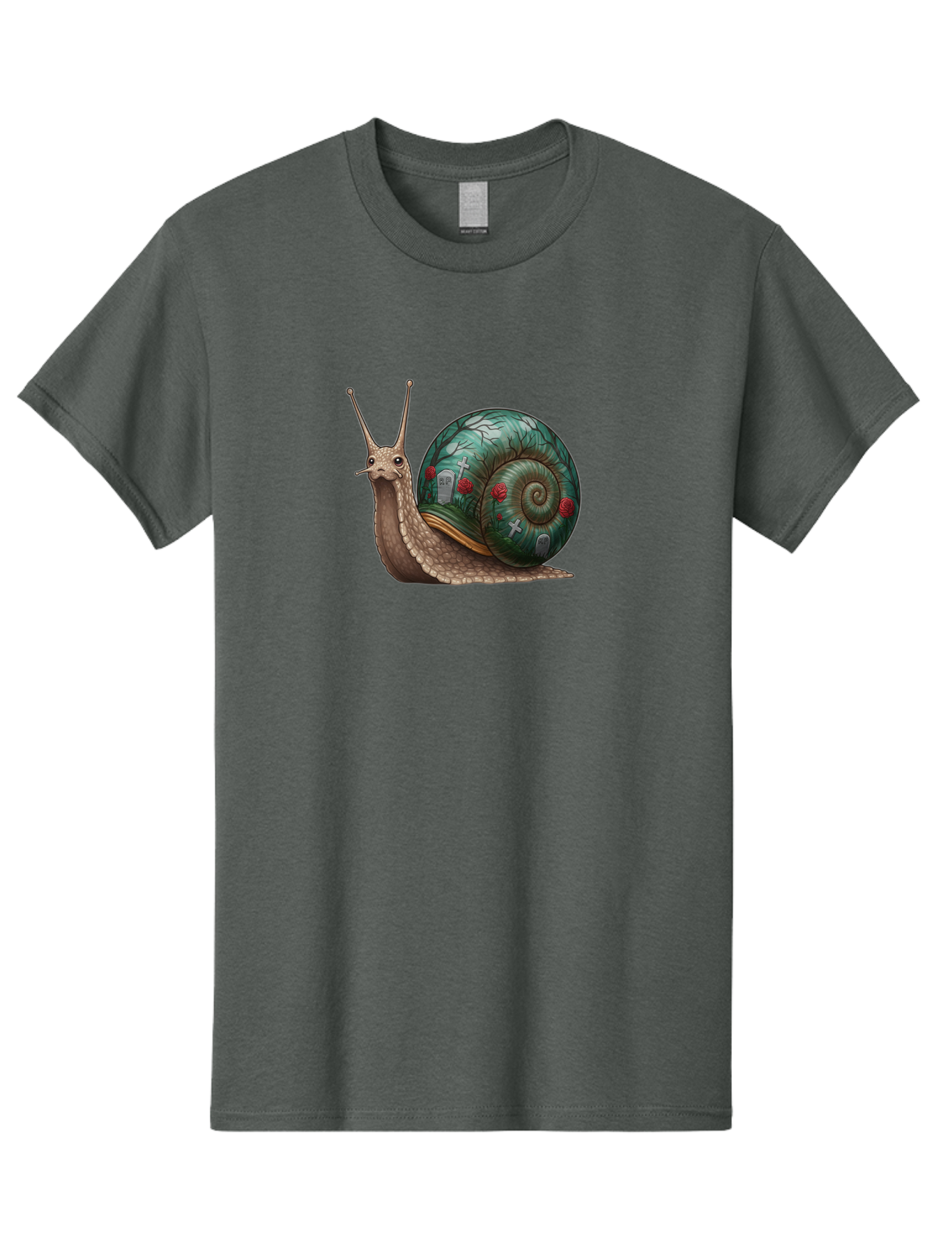 Snail-With-Cemetery-Shell Men'S Graphic Tee, 100% Cotton, Comfortable Casual Summer Wear, Machine Washable, Vintage Camera, Old Camera, Antique Camera, Black Camera, Classic Photography, Photography Equipment, Nostalgic Device, Film Camera, Bah134
