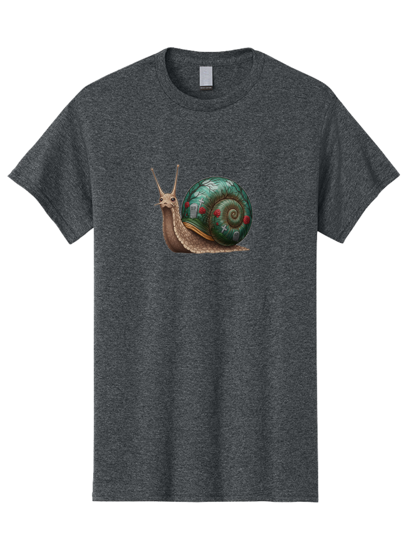 Snail-With-Cemetery-Shell Men'S Graphic Tee, 100% Cotton, Comfortable Casual Summer Wear, Machine Washable, Vintage Camera, Old Camera, Antique Camera, Black Camera, Classic Photography, Photography Equipment, Nostalgic Device, Film Camera, Bah134