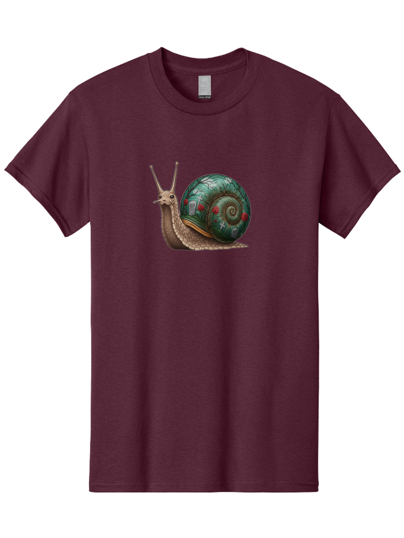 Snail-With-Cemetery-Shell Men'S Graphic Tee, 100% Cotton, Comfortable Casual Summer Wear, Machine Washable, Vintage Camera, Old Camera, Antique Camera, Black Camera, Classic Photography, Photography Equipment, Nostalgic Device, Film Camera, Bah134