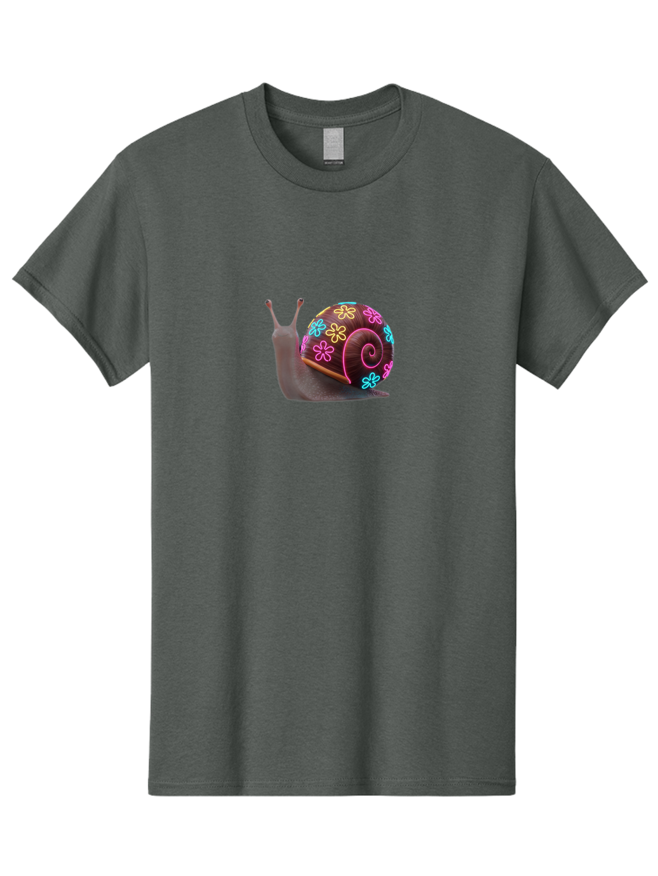 Snail-With-Floral-Shell Men'S Graphic Tee, 100% Cotton, Comfortable Casual Summer Wear, Machine Washable, Vintage Camera, Old Camera, Antique Camera, Black Camera, Classic Photography, Photography Equipment, Nostalgic Device, Film Camera, Bah138