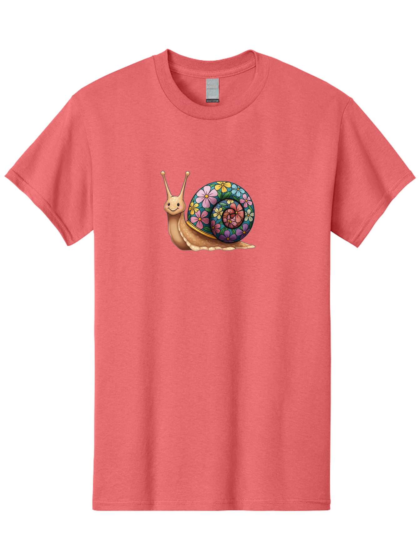 Snail-With-Flowers-1 Men'S Graphic Tee, 100% Cotton, Comfortable Casual Summer Wear, Machine Washable, Vintage Camera, Old Camera, Antique Camera, Black Camera, Classic Photography, Photography Equipment, Nostalgic Device, Film Camera, Bah139