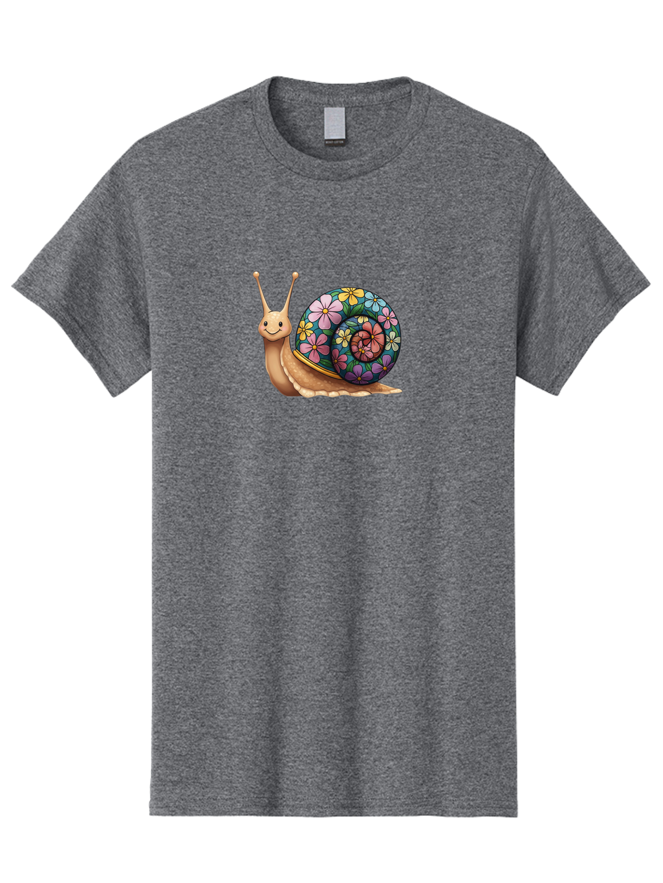 Snail-With-Flowers-1 Men'S Graphic Tee, 100% Cotton, Comfortable Casual Summer Wear, Machine Washable, Vintage Camera, Old Camera, Antique Camera, Black Camera, Classic Photography, Photography Equipment, Nostalgic Device, Film Camera, Bah139