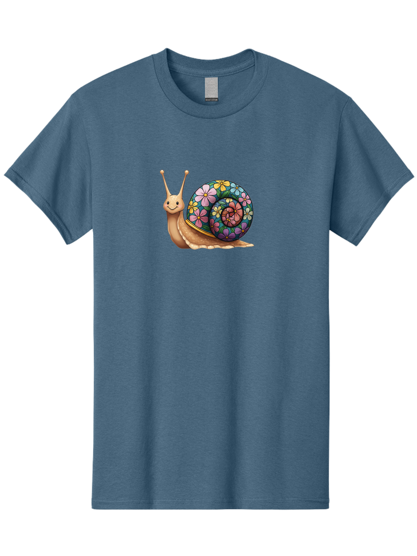 Snail-With-Flowers-1 Men'S Graphic Tee, 100% Cotton, Comfortable Casual Summer Wear, Machine Washable, Vintage Camera, Old Camera, Antique Camera, Black Camera, Classic Photography, Photography Equipment, Nostalgic Device, Film Camera, Bah139