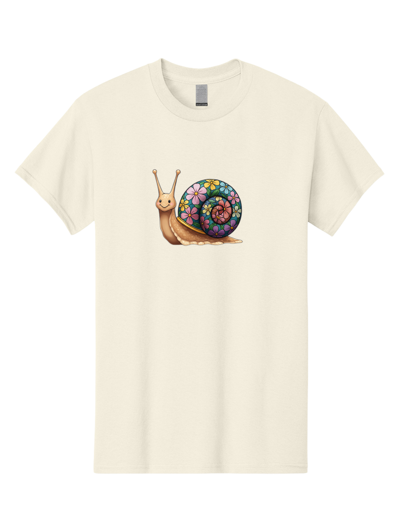 Snail-With-Flowers-1 Men'S Graphic Tee, 100% Cotton, Comfortable Casual Summer Wear, Machine Washable, Vintage Camera, Old Camera, Antique Camera, Black Camera, Classic Photography, Photography Equipment, Nostalgic Device, Film Camera, Bah139