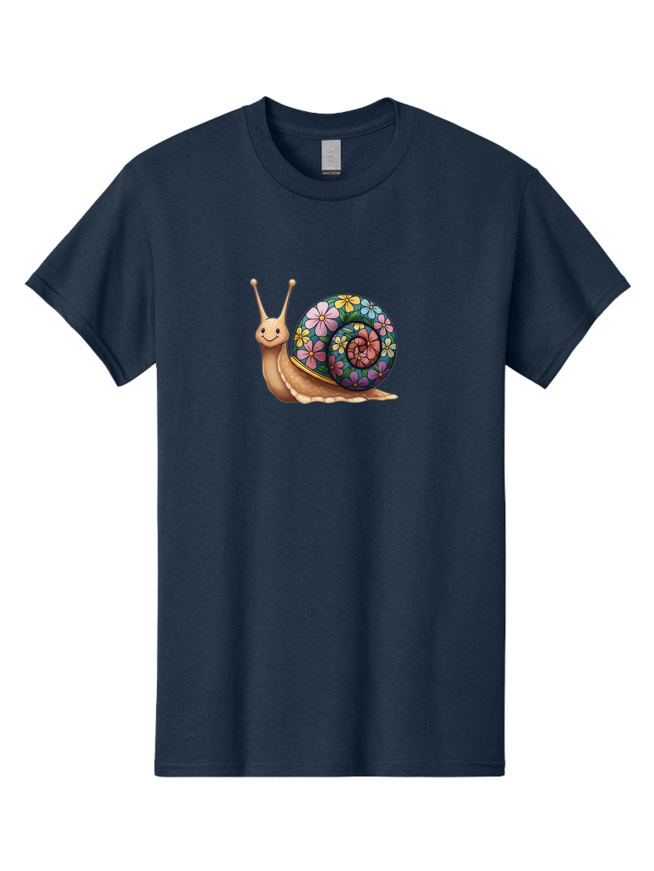 Snail-With-Flowers-1 Men'S Graphic Tee, 100% Cotton, Comfortable Casual Summer Wear, Machine Washable, Vintage Camera, Old Camera, Antique Camera, Black Camera, Classic Photography, Photography Equipment, Nostalgic Device, Film Camera, Bah139