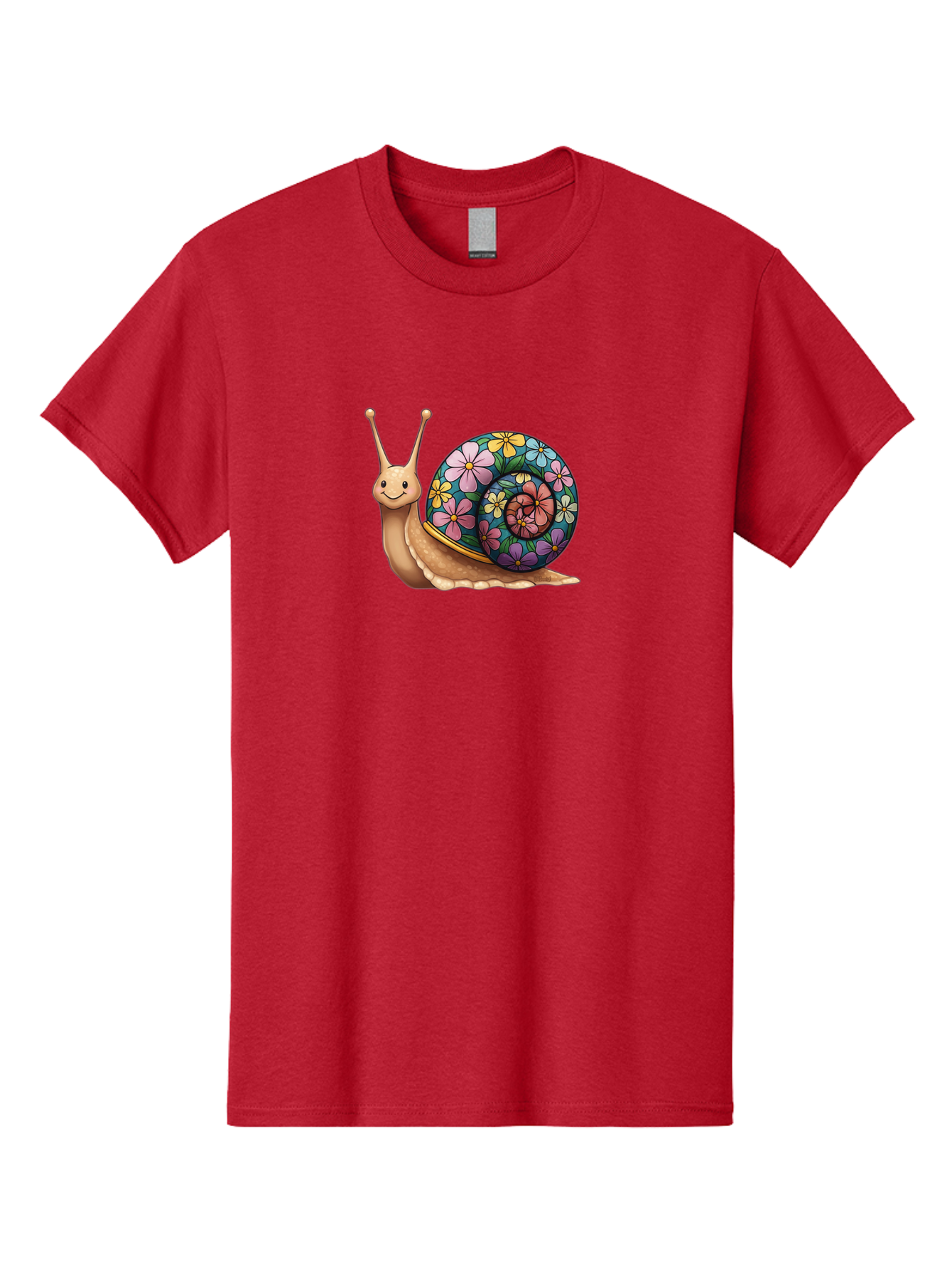 Snail-With-Flowers-1 Men'S Graphic Tee, 100% Cotton, Comfortable Casual Summer Wear, Machine Washable, Vintage Camera, Old Camera, Antique Camera, Black Camera, Classic Photography, Photography Equipment, Nostalgic Device, Film Camera, Bah139