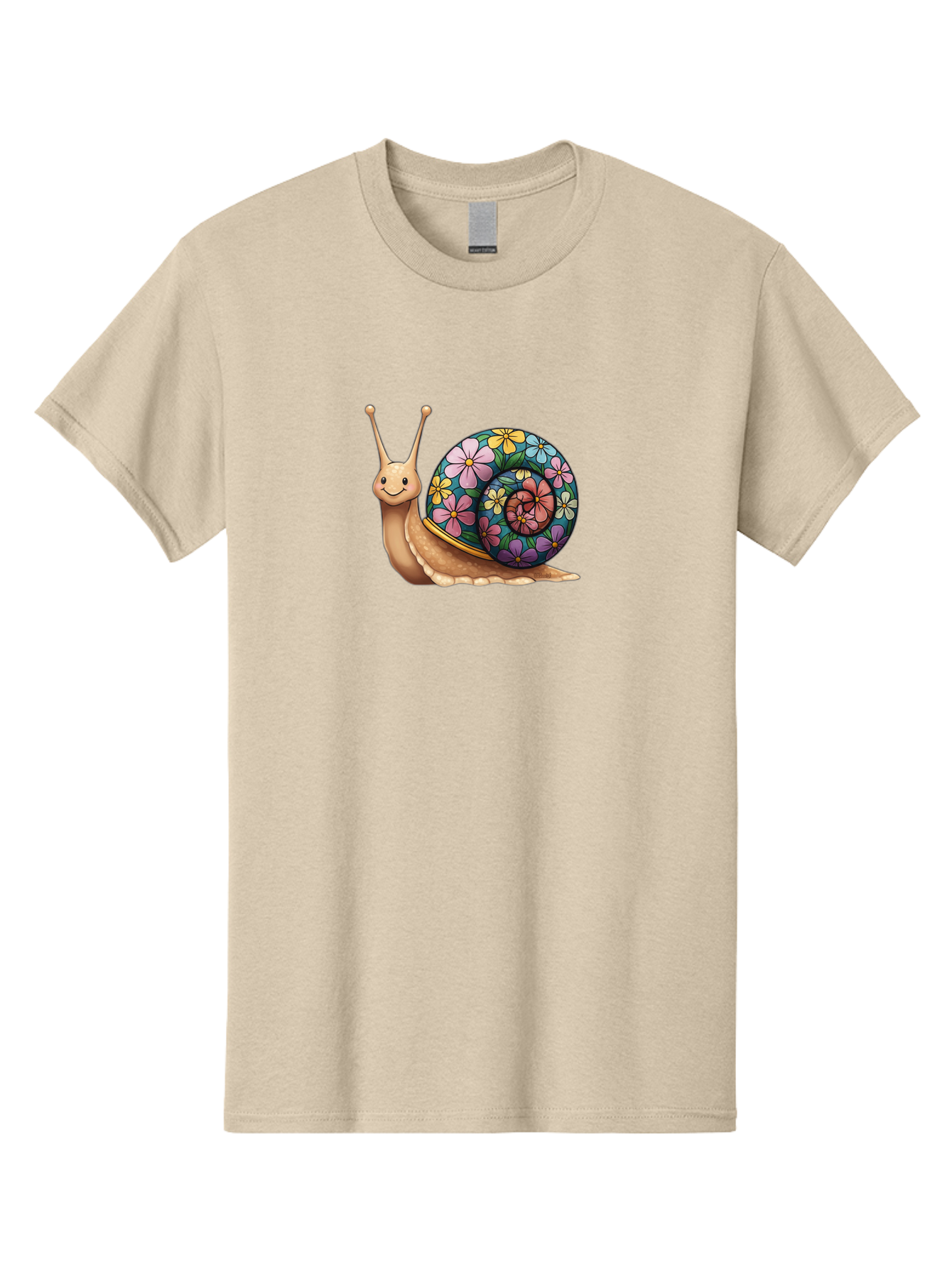 Snail-With-Flowers-1 Men'S Graphic Tee, 100% Cotton, Comfortable Casual Summer Wear, Machine Washable, Vintage Camera, Old Camera, Antique Camera, Black Camera, Classic Photography, Photography Equipment, Nostalgic Device, Film Camera, Bah139