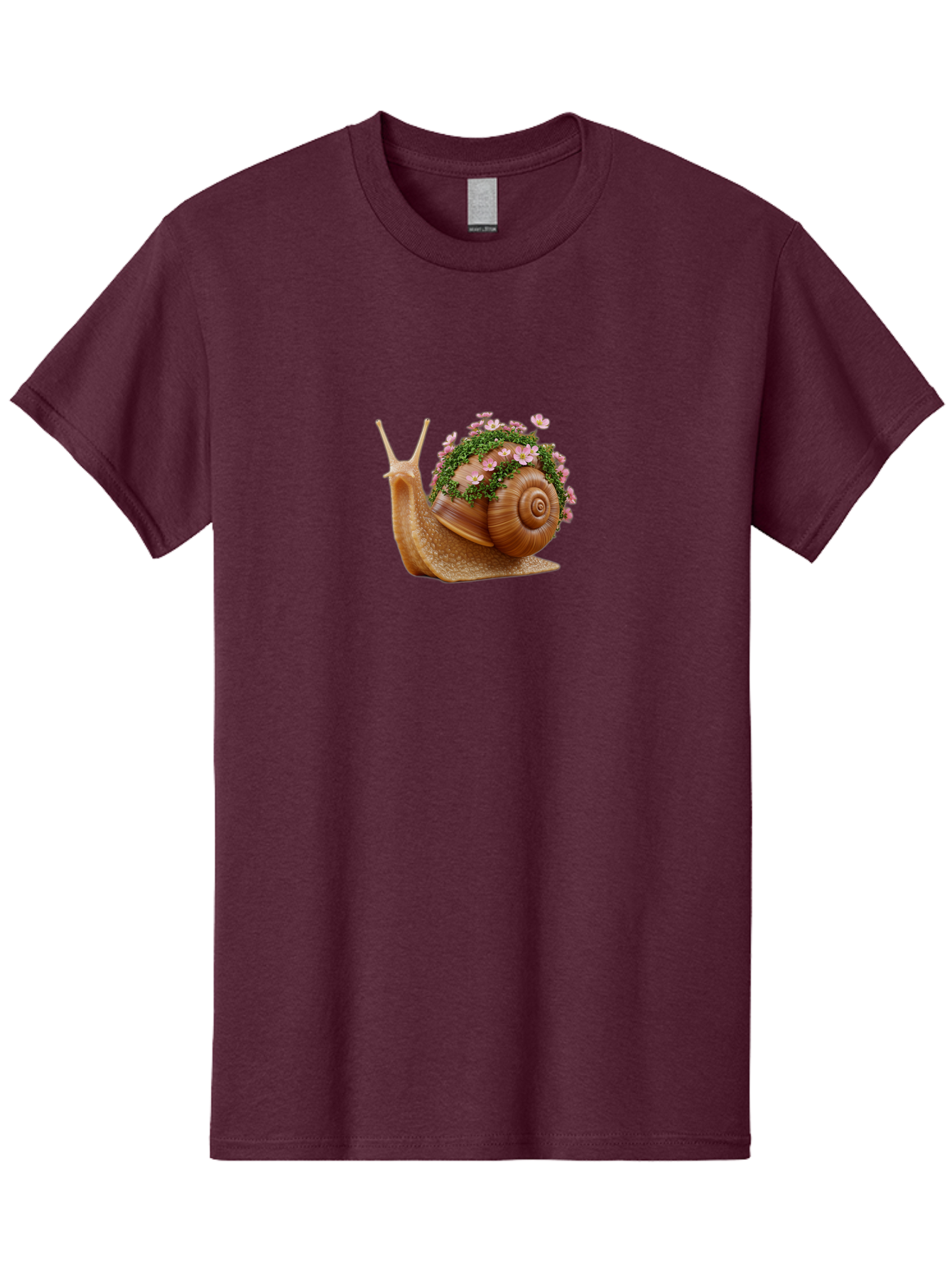 Snail-With-Flowers-2 Men'S Graphic Tee, 100% Cotton, Comfortable Casual Summer Wear, Machine Washable, Vintage Camera, Old Camera, Antique Camera, Black Camera, Classic Photography, Photography Equipment, Nostalgic Device, Film Camera, Bah140