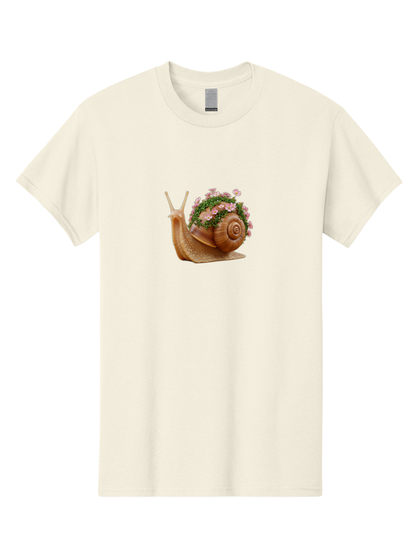 Snail-With-Flowers-2 Men'S Graphic Tee, 100% Cotton, Comfortable Casual Summer Wear, Machine Washable, Vintage Camera, Old Camera, Antique Camera, Black Camera, Classic Photography, Photography Equipment, Nostalgic Device, Film Camera, Bah140