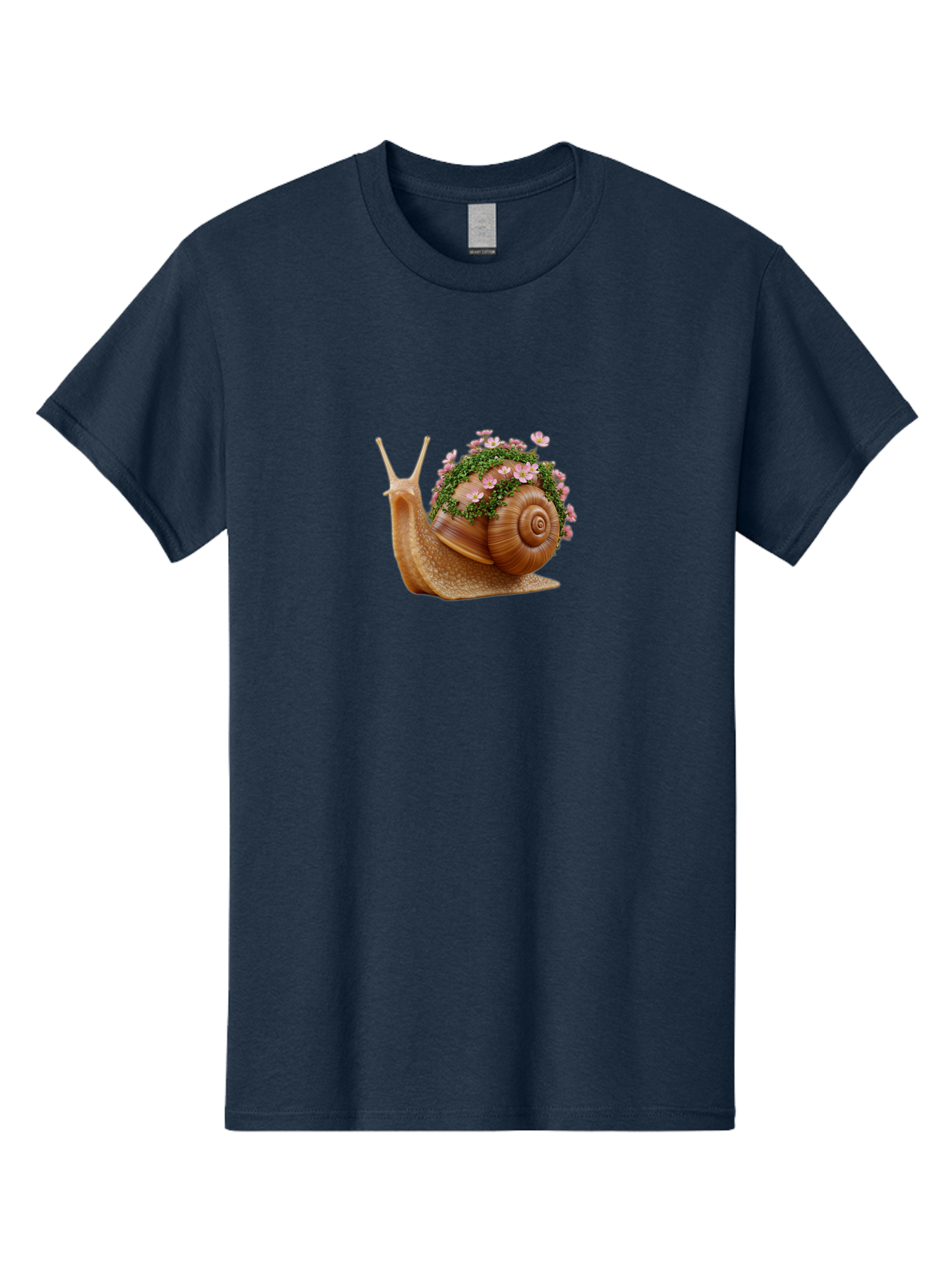 Snail-With-Flowers-2 Men'S Graphic Tee, 100% Cotton, Comfortable Casual Summer Wear, Machine Washable, Vintage Camera, Old Camera, Antique Camera, Black Camera, Classic Photography, Photography Equipment, Nostalgic Device, Film Camera, Bah140