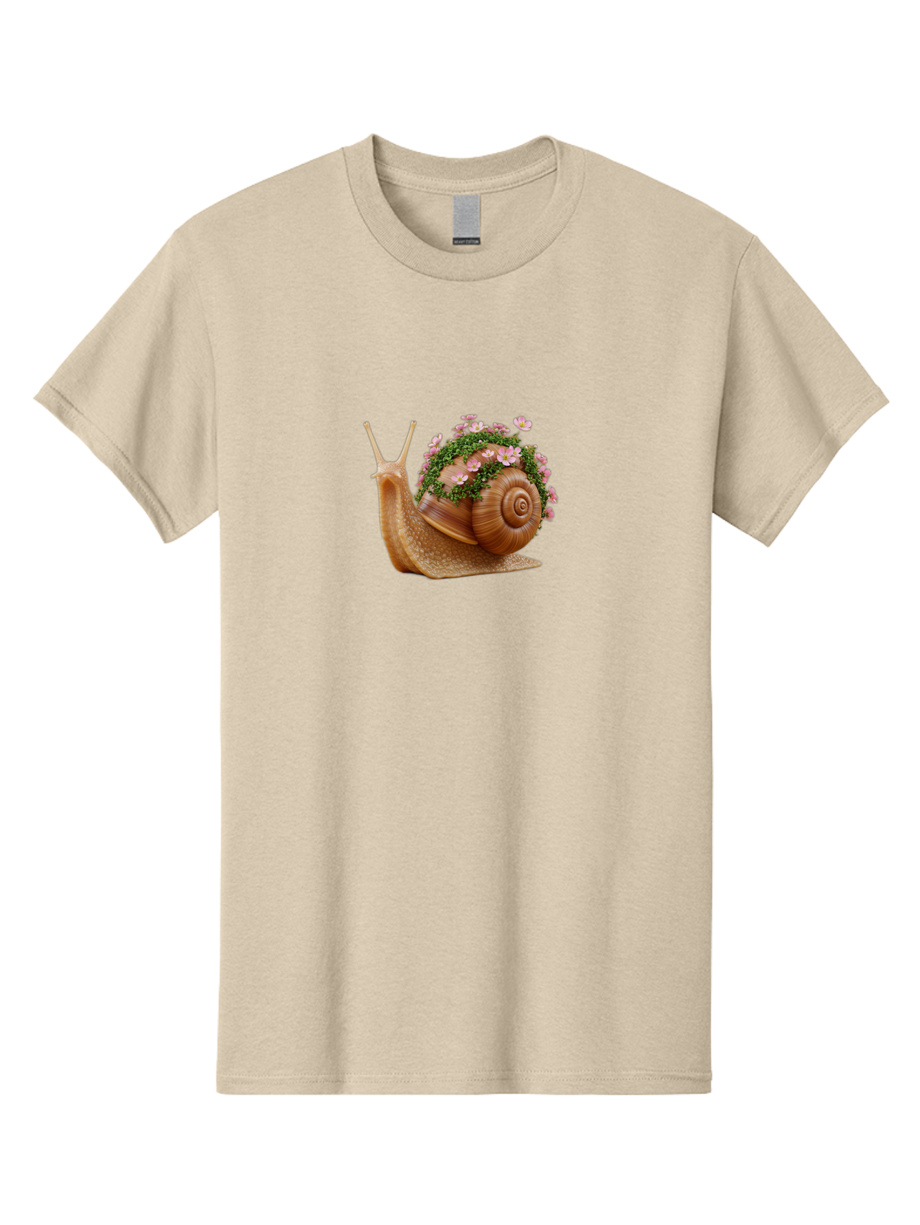 Snail-With-Flowers-2 Men'S Graphic Tee, 100% Cotton, Comfortable Casual Summer Wear, Machine Washable, Vintage Camera, Old Camera, Antique Camera, Black Camera, Classic Photography, Photography Equipment, Nostalgic Device, Film Camera, Bah140