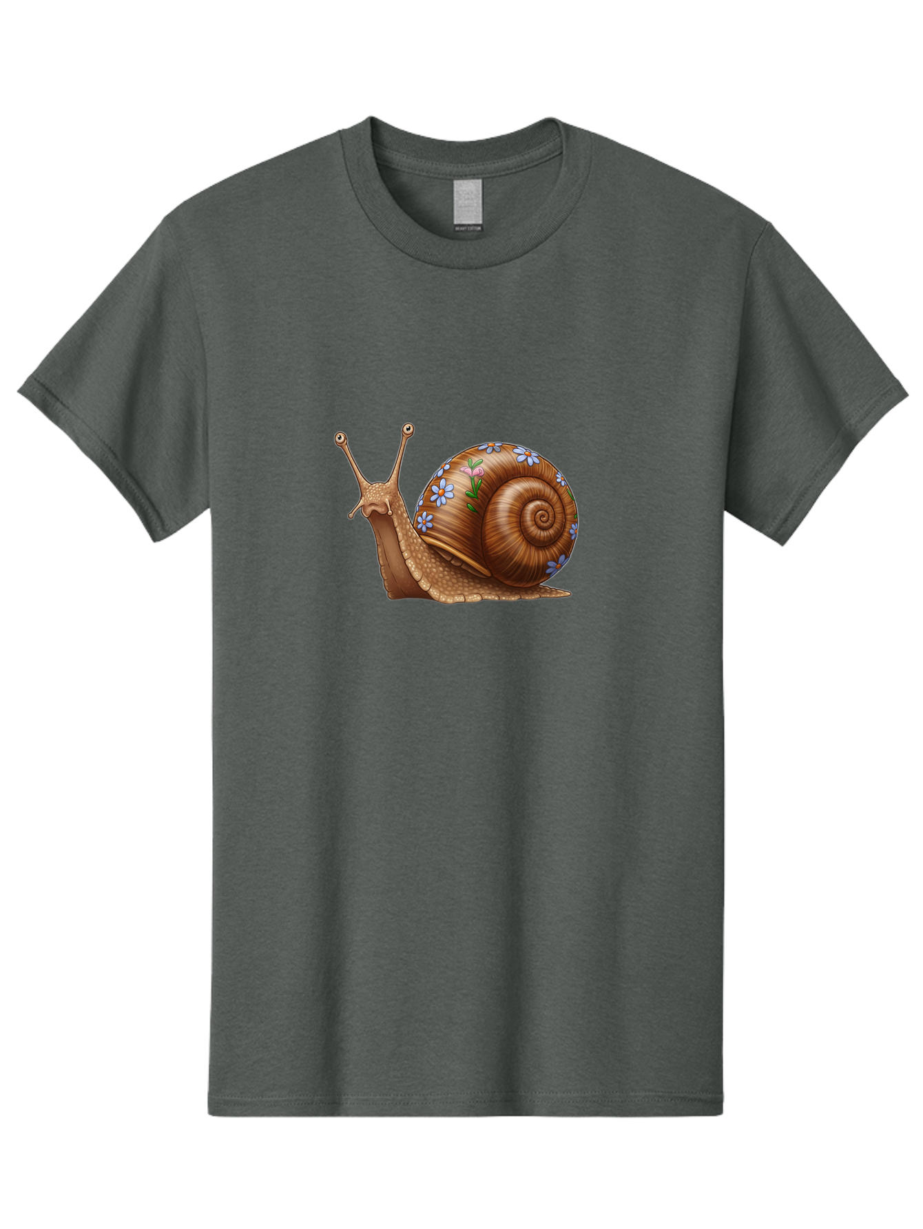Snail-With-Flowers-3 Men'S Graphic Tee, 100% Cotton, Comfortable Casual Summer Wear, Machine Washable, Vintage Camera, Old Camera, Antique Camera, Black Camera, Classic Photography, Photography Equipment, Nostalgic Device, Film Camera, Bah141