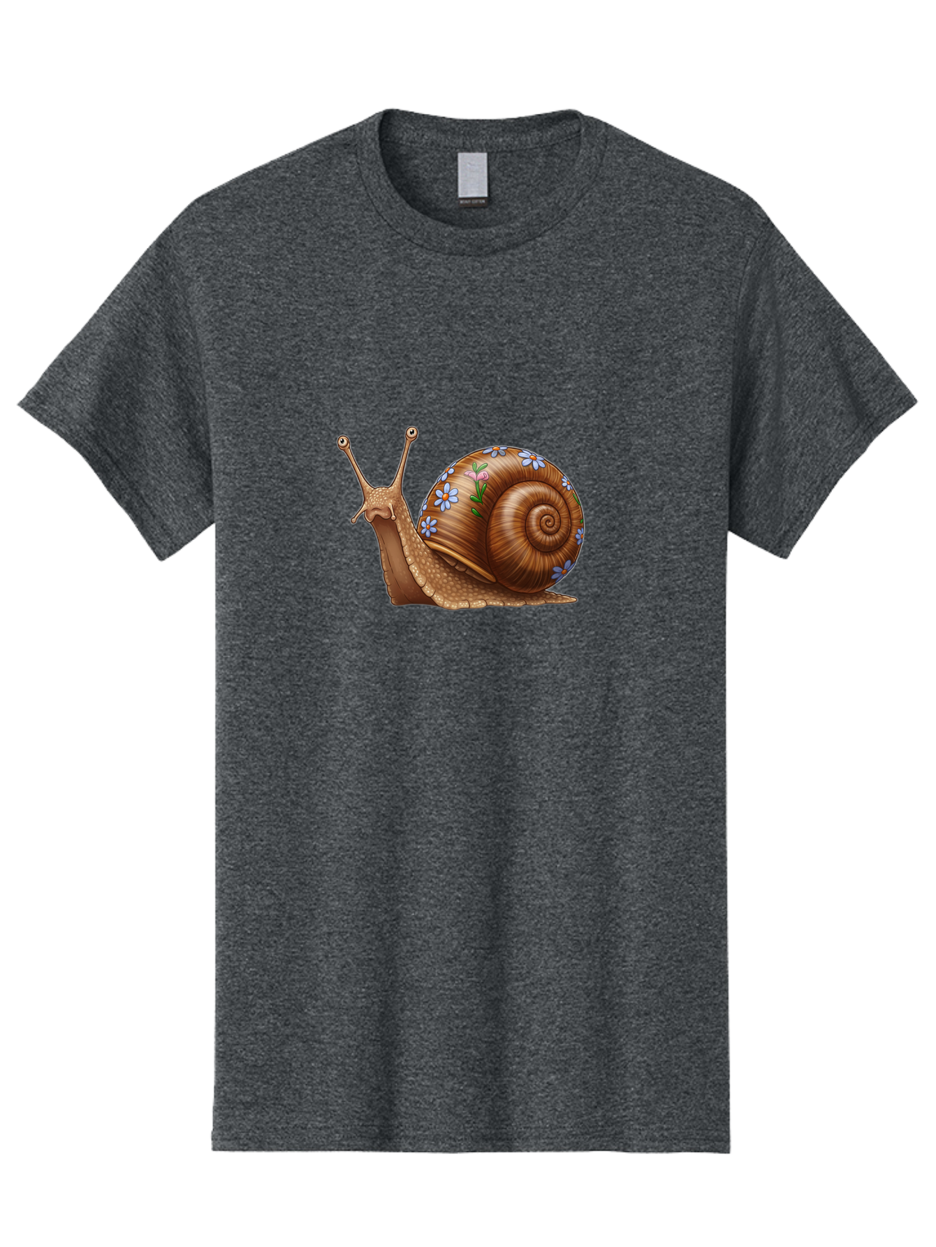 Snail-With-Flowers-3 Men'S Graphic Tee, 100% Cotton, Comfortable Casual Summer Wear, Machine Washable, Vintage Camera, Old Camera, Antique Camera, Black Camera, Classic Photography, Photography Equipment, Nostalgic Device, Film Camera, Bah141