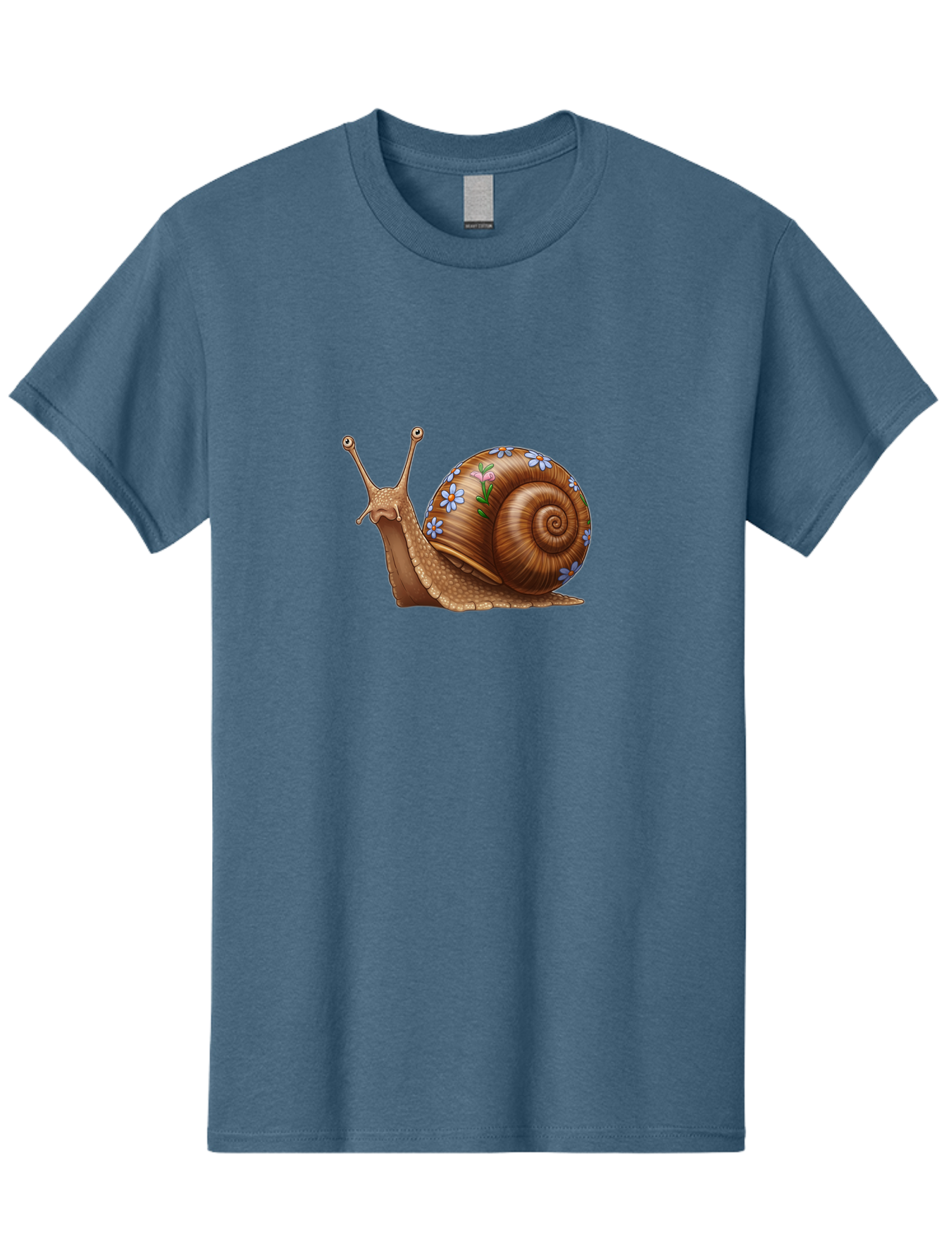 Snail-With-Flowers-3 Men'S Graphic Tee, 100% Cotton, Comfortable Casual Summer Wear, Machine Washable, Vintage Camera, Old Camera, Antique Camera, Black Camera, Classic Photography, Photography Equipment, Nostalgic Device, Film Camera, Bah141