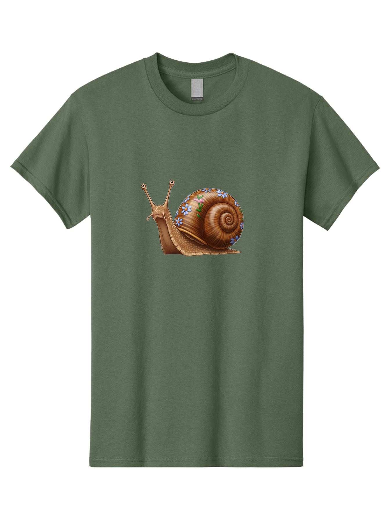 Snail-With-Flowers-3 Men'S Graphic Tee, 100% Cotton, Comfortable Casual Summer Wear, Machine Washable, Vintage Camera, Old Camera, Antique Camera, Black Camera, Classic Photography, Photography Equipment, Nostalgic Device, Film Camera, Bah141