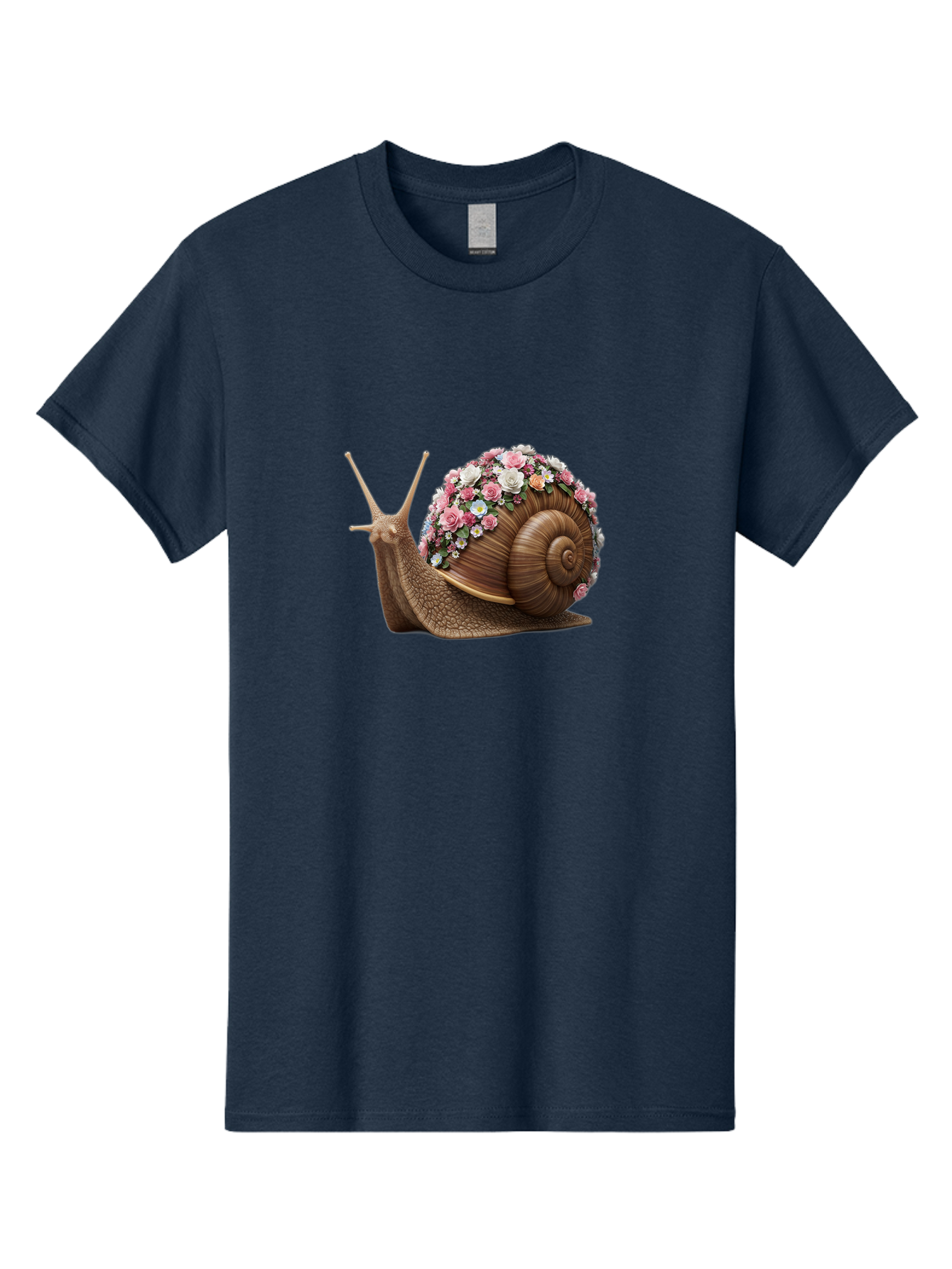 Snail-With-Flowers-4 Men'S Graphic Tee, 100% Cotton, Comfortable Casual Summer Wear, Machine Washable, Vintage Camera, Old Camera, Antique Camera, Black Camera, Classic Photography, Photography Equipment, Nostalgic Device, Film Camera, Bah142