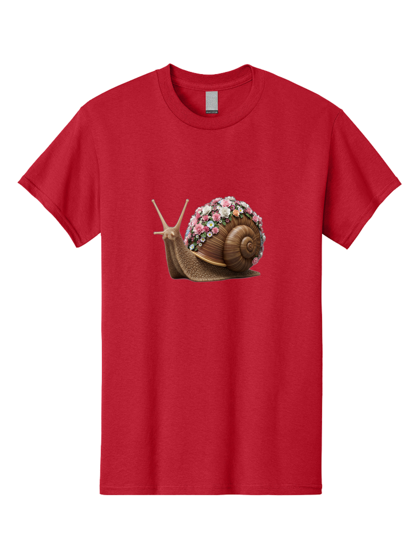 Snail-With-Flowers-4 Men'S Graphic Tee, 100% Cotton, Comfortable Casual Summer Wear, Machine Washable, Vintage Camera, Old Camera, Antique Camera, Black Camera, Classic Photography, Photography Equipment, Nostalgic Device, Film Camera, Bah142