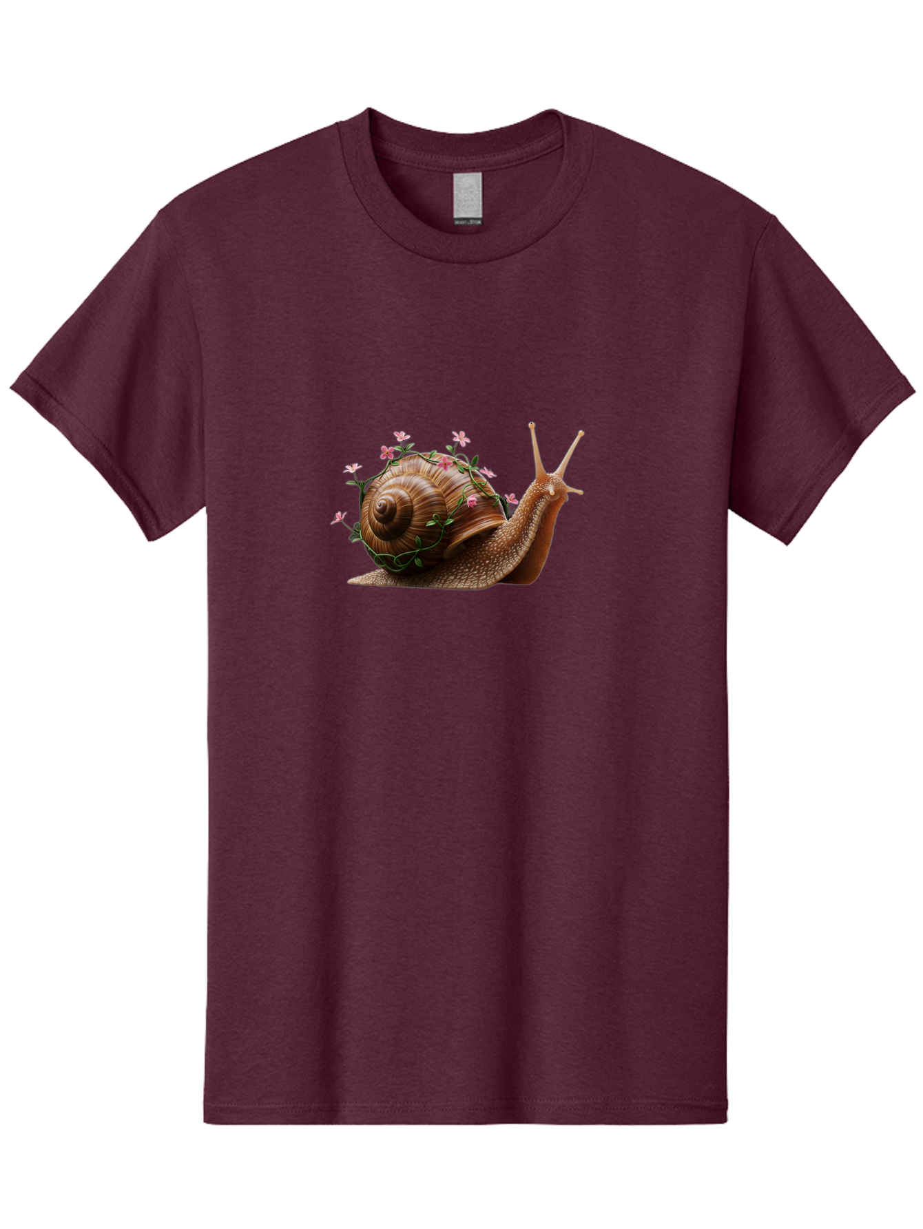 Snail-With-Flowers-5 Men'S Graphic Tee, 100% Cotton, Comfortable Casual Summer Wear, Machine Washable, Vintage Camera, Old Camera, Antique Camera, Black Camera, Classic Photography, Photography Equipment, Nostalgic Device, Film Camera, Bah143
