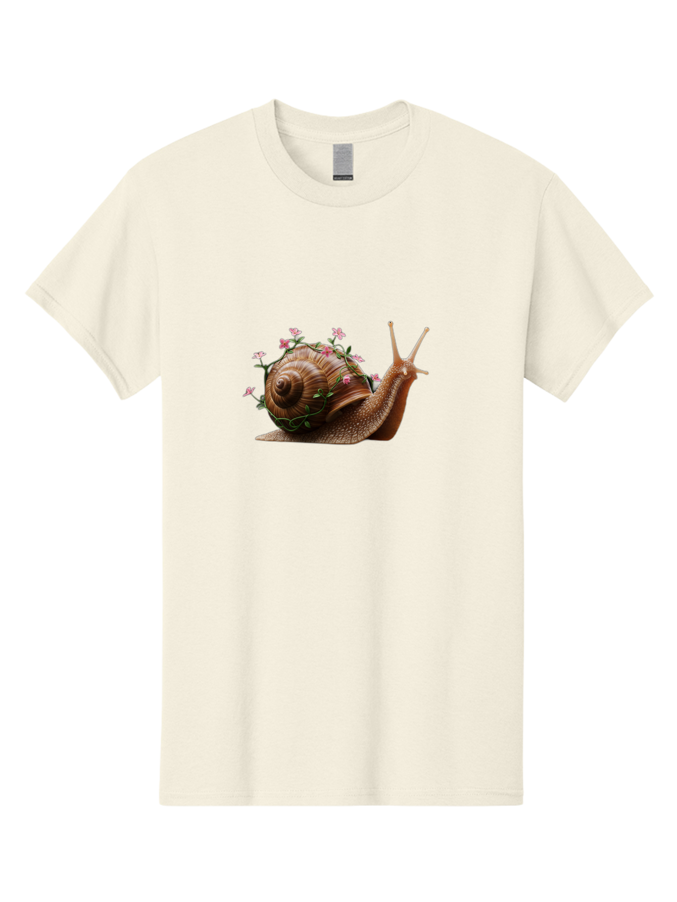 Snail-With-Flowers-5 Men'S Graphic Tee, 100% Cotton, Comfortable Casual Summer Wear, Machine Washable, Vintage Camera, Old Camera, Antique Camera, Black Camera, Classic Photography, Photography Equipment, Nostalgic Device, Film Camera, Bah143