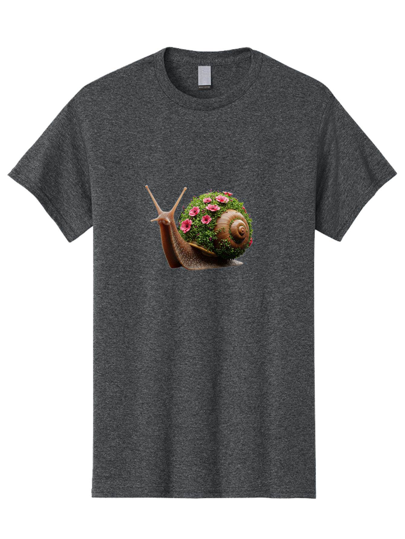 Snail-With-Flowers-6 Men'S Graphic Tee, 100% Cotton, Comfortable Casual Summer Wear, Machine Washable, Vintage Camera, Old Camera, Antique Camera, Black Camera, Classic Photography, Photography Equipment, Nostalgic Device, Film Camera, Bah144