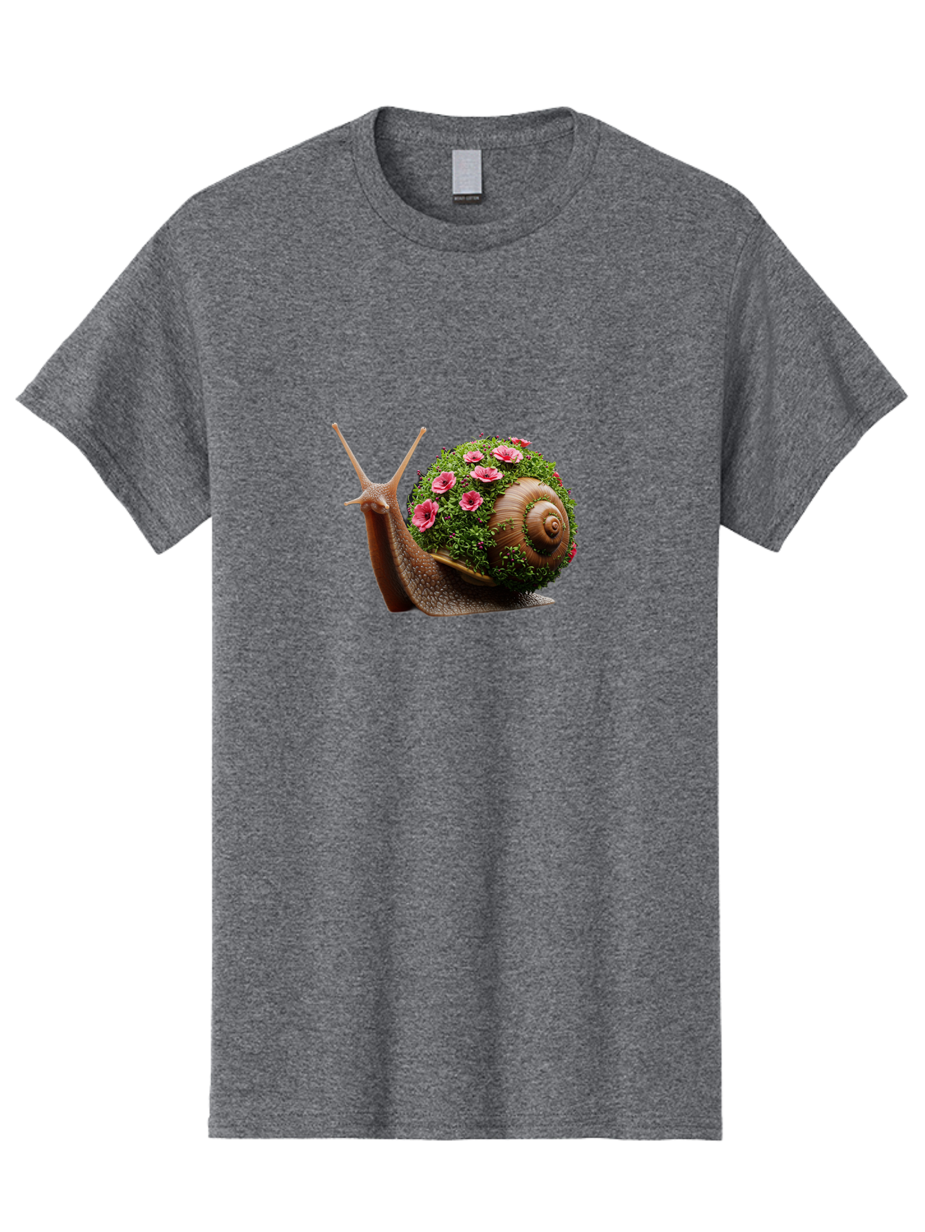 Snail-With-Flowers-6 Men'S Graphic Tee, 100% Cotton, Comfortable Casual Summer Wear, Machine Washable, Vintage Camera, Old Camera, Antique Camera, Black Camera, Classic Photography, Photography Equipment, Nostalgic Device, Film Camera, Bah144