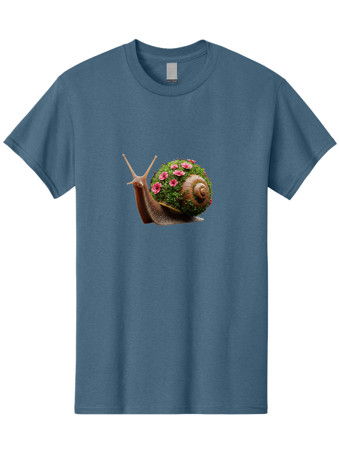 Snail-With-Flowers-6 Men'S Graphic Tee, 100% Cotton, Comfortable Casual Summer Wear, Machine Washable, Vintage Camera, Old Camera, Antique Camera, Black Camera, Classic Photography, Photography Equipment, Nostalgic Device, Film Camera, Bah144