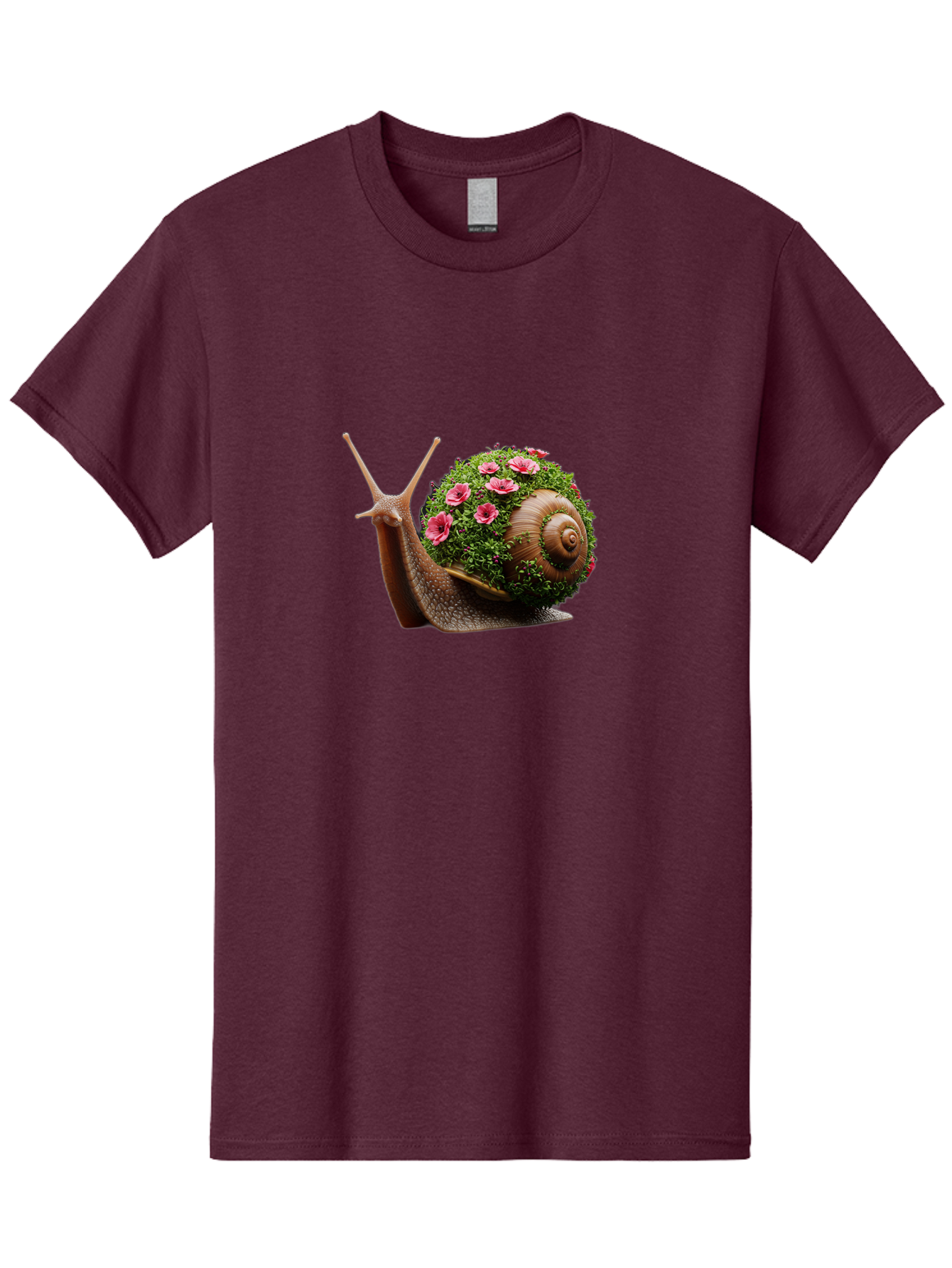 Snail-With-Flowers-6 Men'S Graphic Tee, 100% Cotton, Comfortable Casual Summer Wear, Machine Washable, Vintage Camera, Old Camera, Antique Camera, Black Camera, Classic Photography, Photography Equipment, Nostalgic Device, Film Camera, Bah144