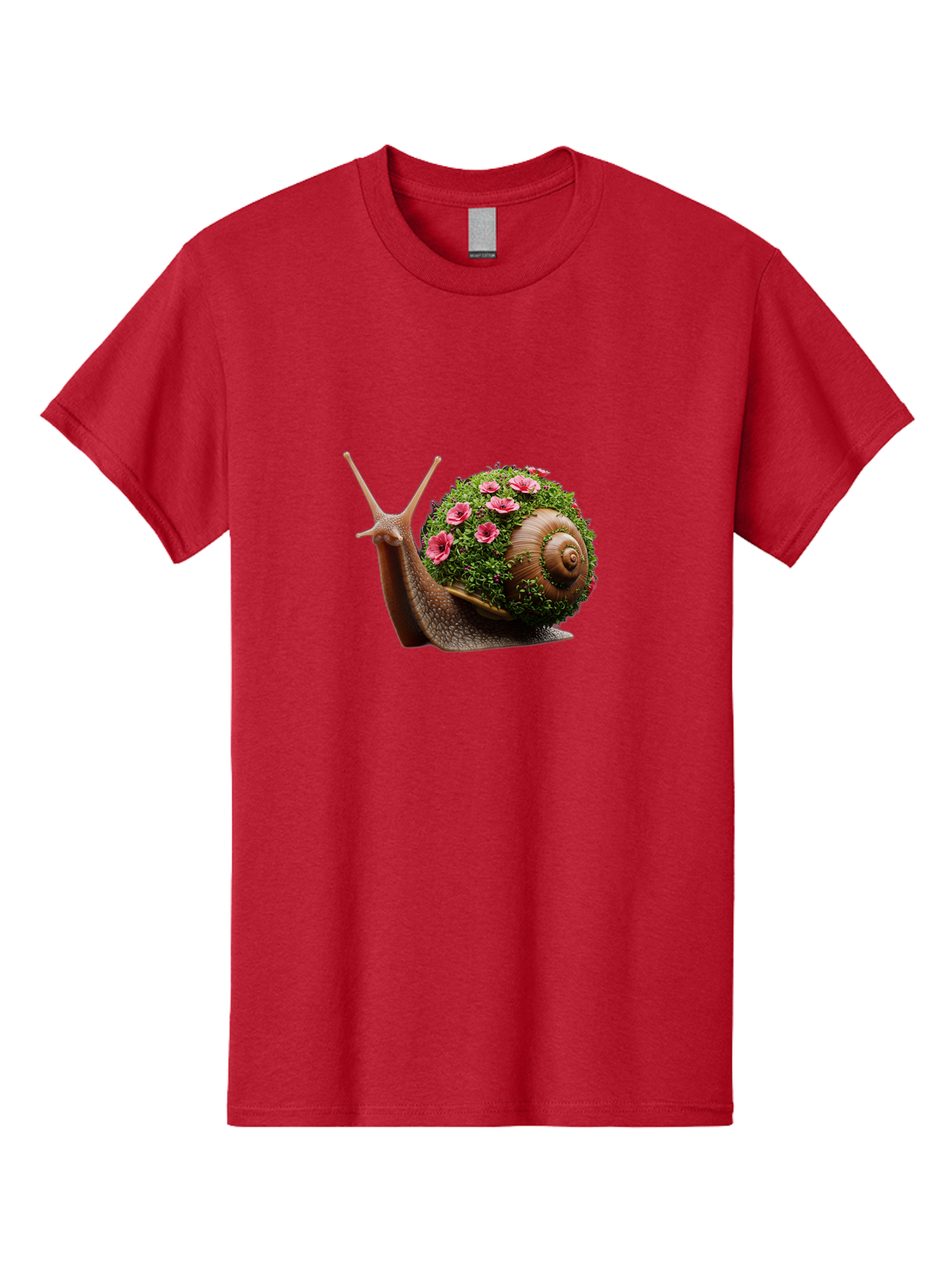 Snail-With-Flowers-6 Men'S Graphic Tee, 100% Cotton, Comfortable Casual Summer Wear, Machine Washable, Vintage Camera, Old Camera, Antique Camera, Black Camera, Classic Photography, Photography Equipment, Nostalgic Device, Film Camera, Bah144