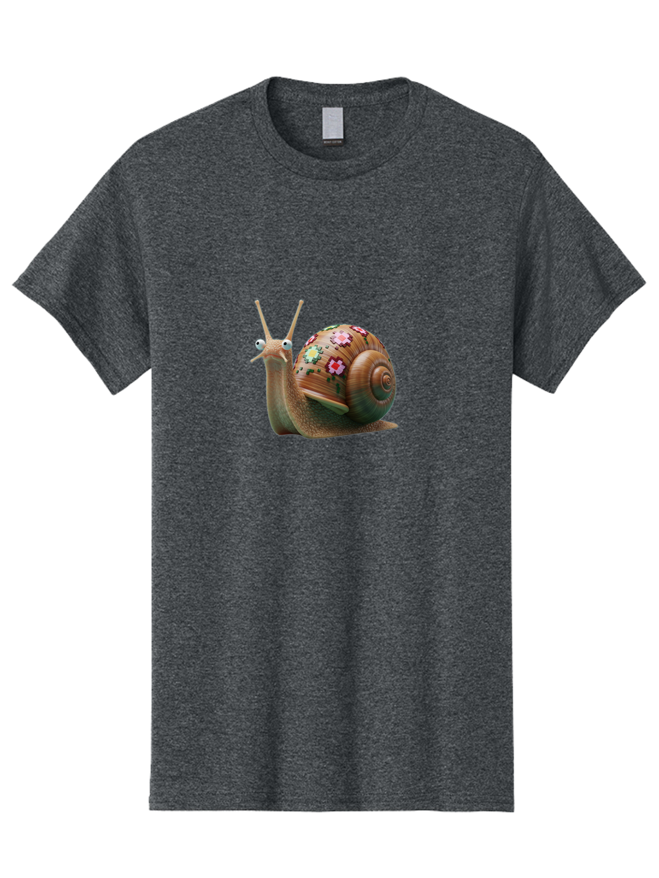 Snail-With-Flowers-7 Men'S Graphic Tee, 100% Cotton, Comfortable Casual Summer Wear, Machine Washable, Vintage Camera, Old Camera, Antique Camera, Black Camera, Classic Photography, Photography Equipment, Nostalgic Device, Film Camera, Bah145