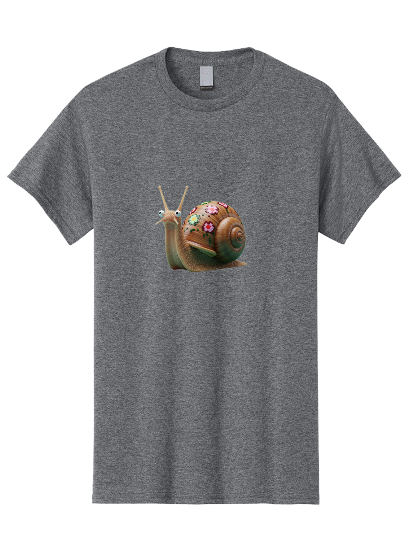 Snail-With-Flowers-7 Men'S Graphic Tee, 100% Cotton, Comfortable Casual Summer Wear, Machine Washable, Vintage Camera, Old Camera, Antique Camera, Black Camera, Classic Photography, Photography Equipment, Nostalgic Device, Film Camera, Bah145