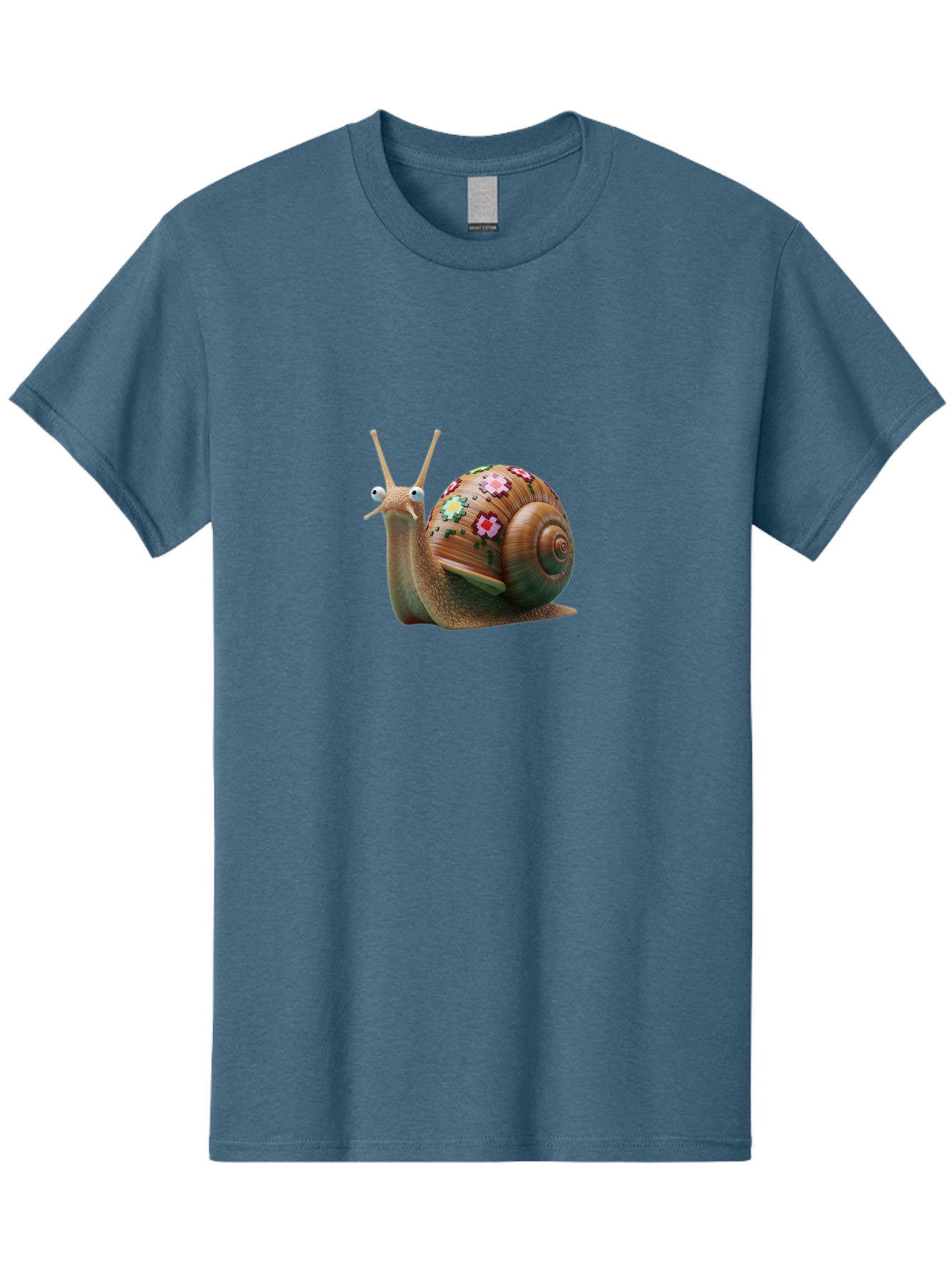 Snail-With-Flowers-7 Men'S Graphic Tee, 100% Cotton, Comfortable Casual Summer Wear, Machine Washable, Vintage Camera, Old Camera, Antique Camera, Black Camera, Classic Photography, Photography Equipment, Nostalgic Device, Film Camera, Bah145