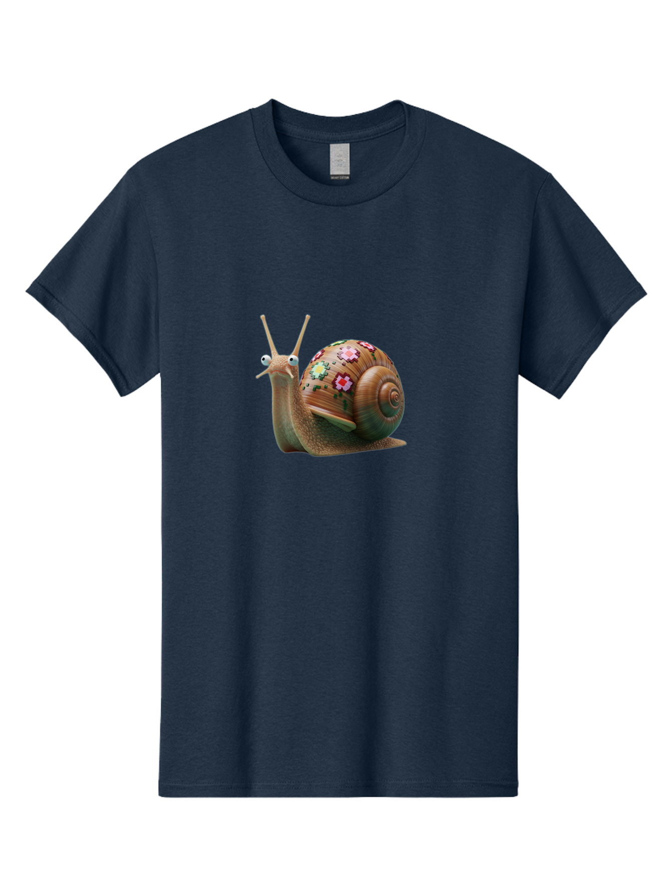 Snail-With-Flowers-7 Men'S Graphic Tee, 100% Cotton, Comfortable Casual Summer Wear, Machine Washable, Vintage Camera, Old Camera, Antique Camera, Black Camera, Classic Photography, Photography Equipment, Nostalgic Device, Film Camera, Bah145